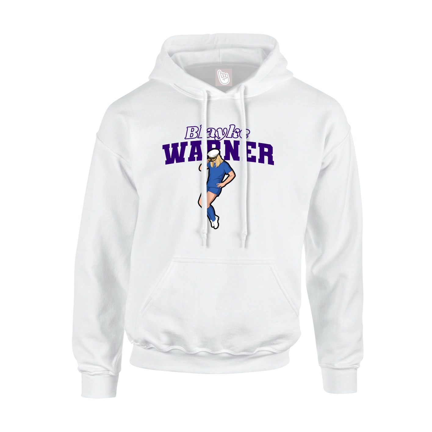 Hoodie — Name Arch in White