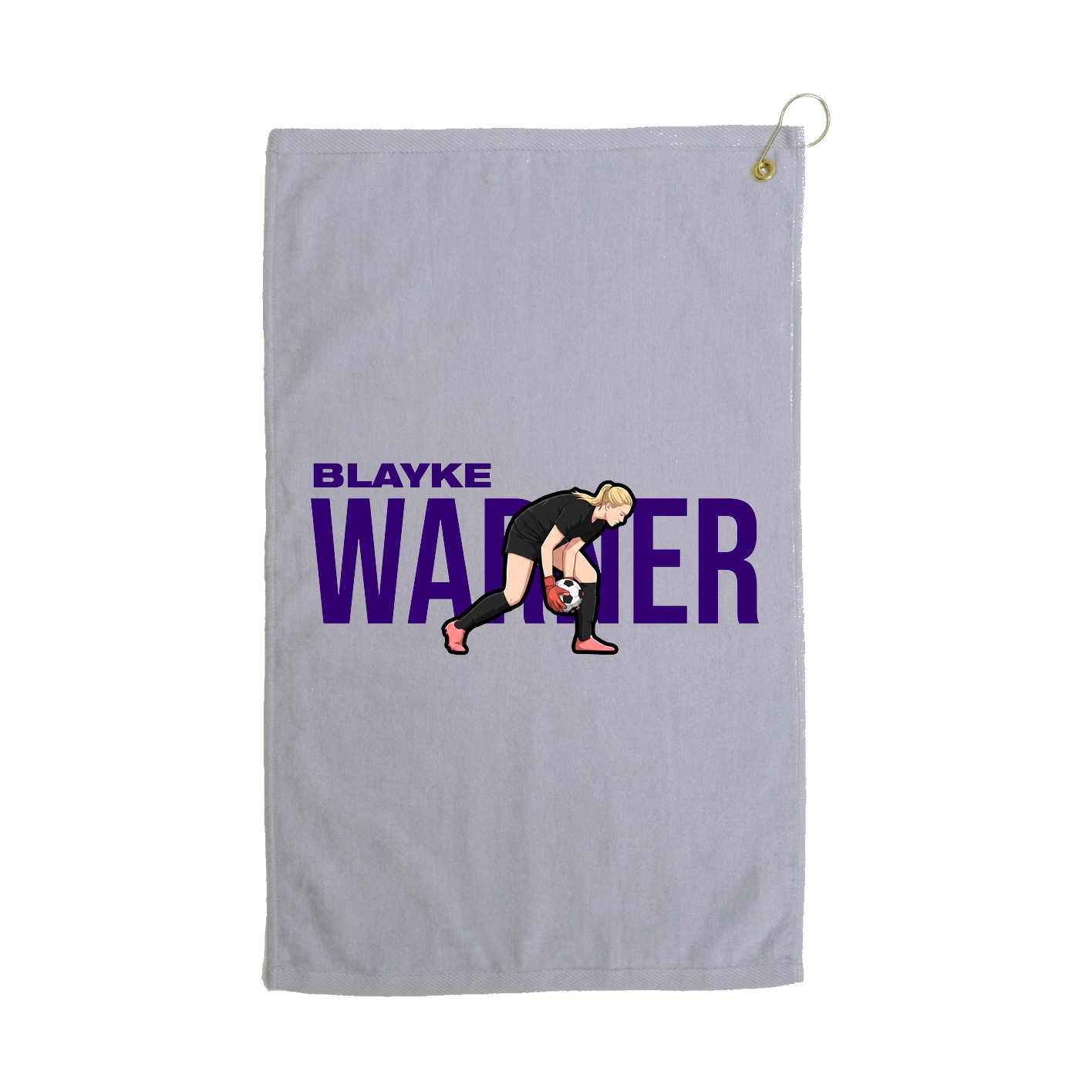 Golf Towel — Player Name in Grey