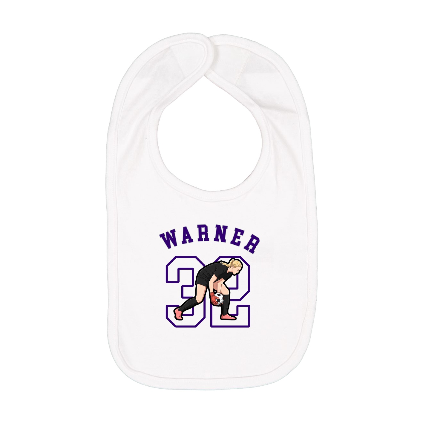 Infant Bib — Shirsey Arch in White