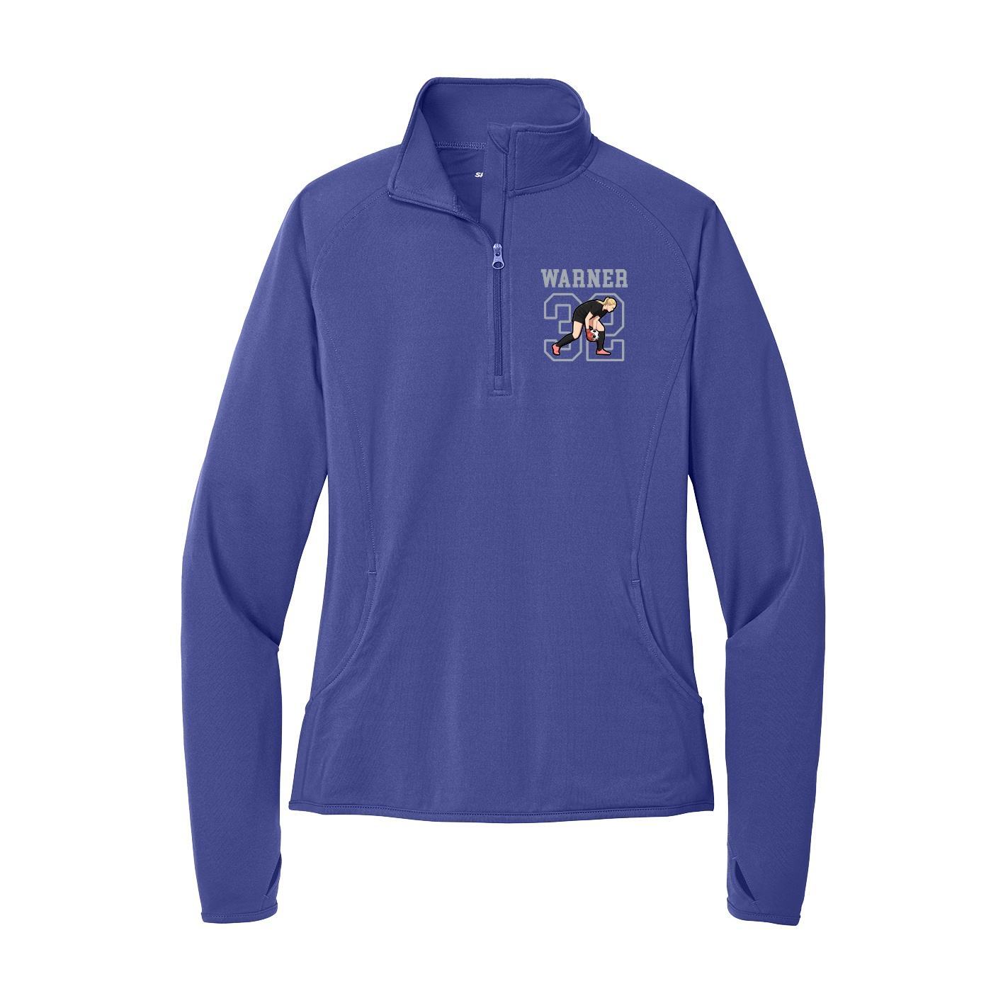 Women's Q-Zip Pullover — Shirsey in Purple