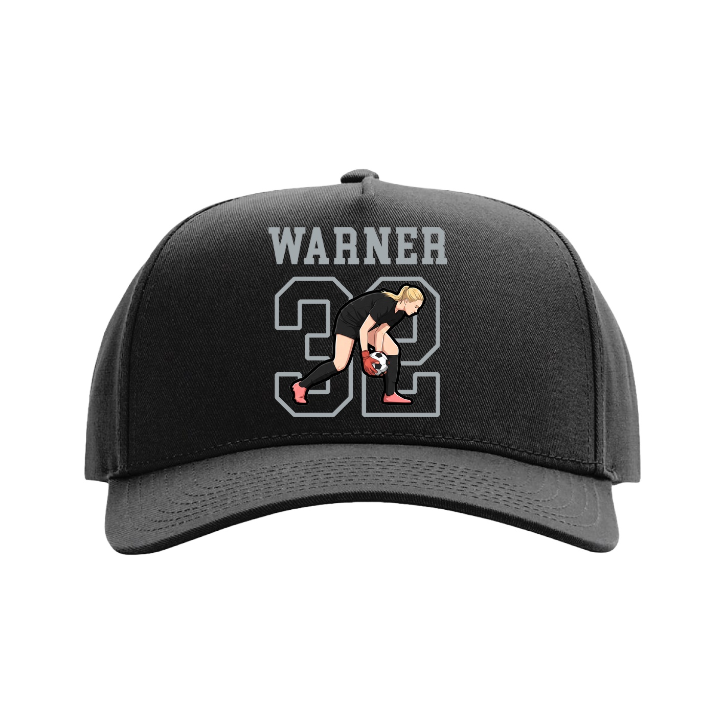 Full Fabric Five-Panel Champ Cap — Shirsey in Black