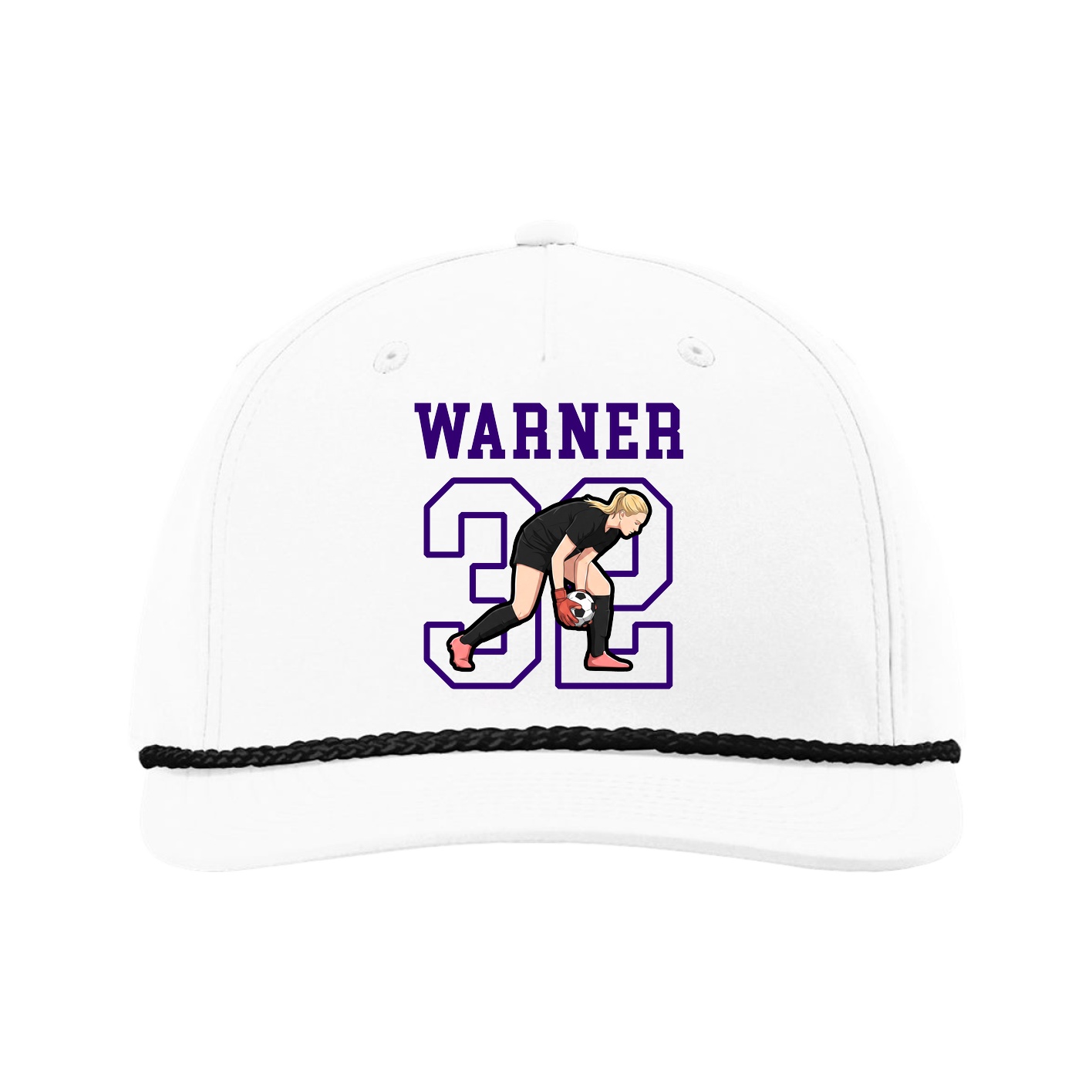 Five-Panel Classic Rope Cap — Shirsey in White