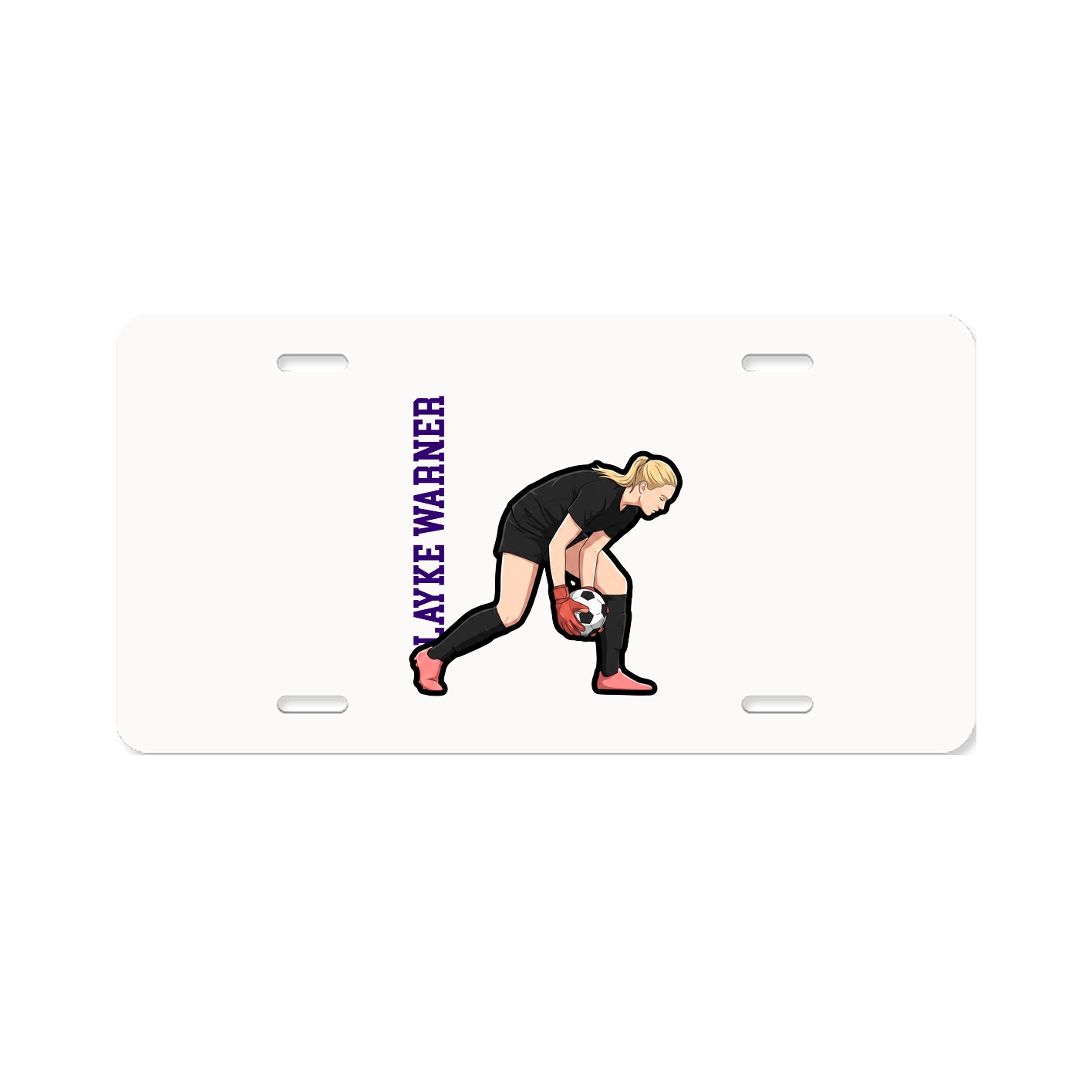License Plate — Name Vertical in Classic