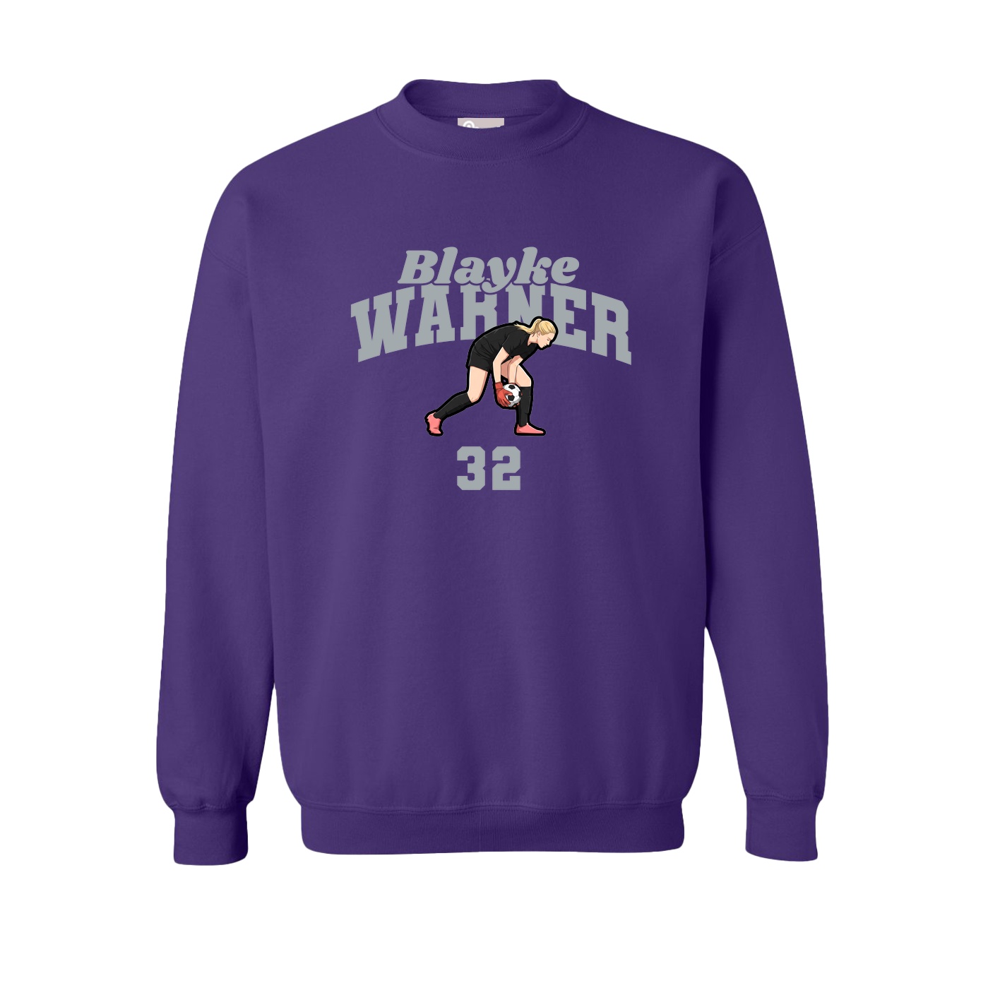 Fleece Crew — Signature Arch in Purple