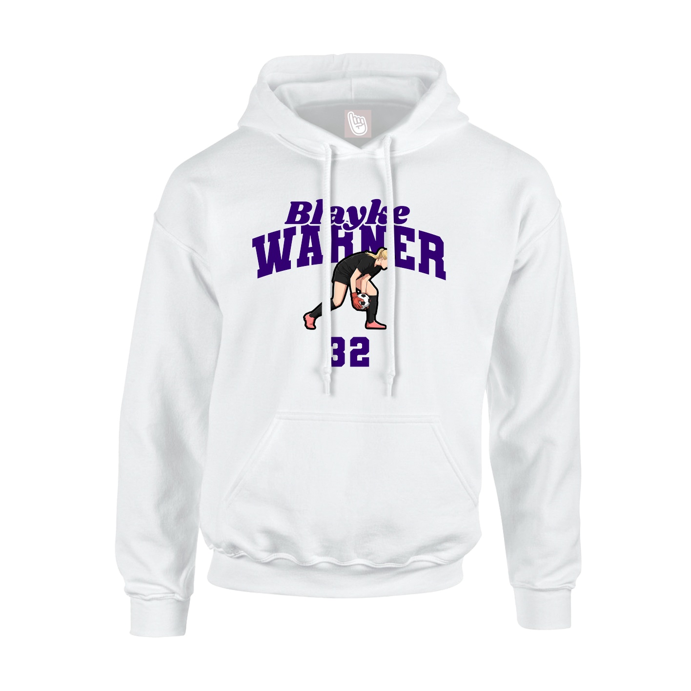 Youth Hoodie — Signature Arch in White