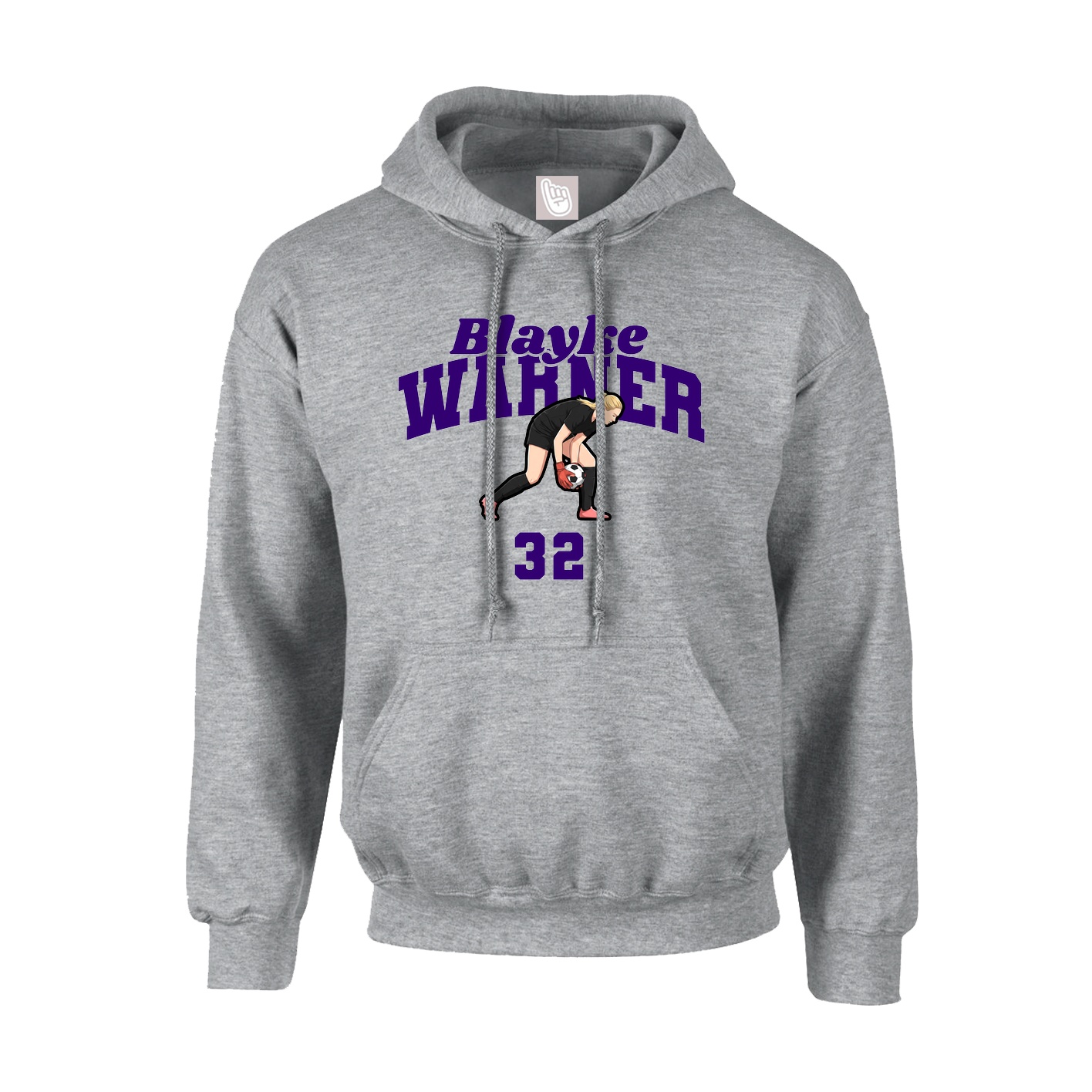Youth Hoodie — Signature Arch in Grey
