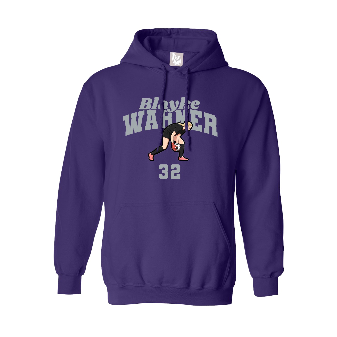 Youth Hoodie — Signature Arch in Purple