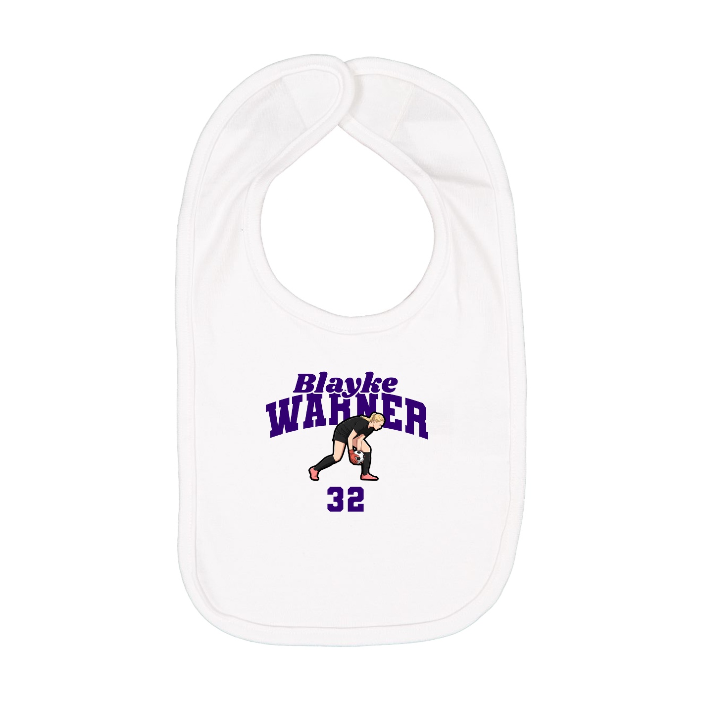 Infant Bib — Signature Arch in White