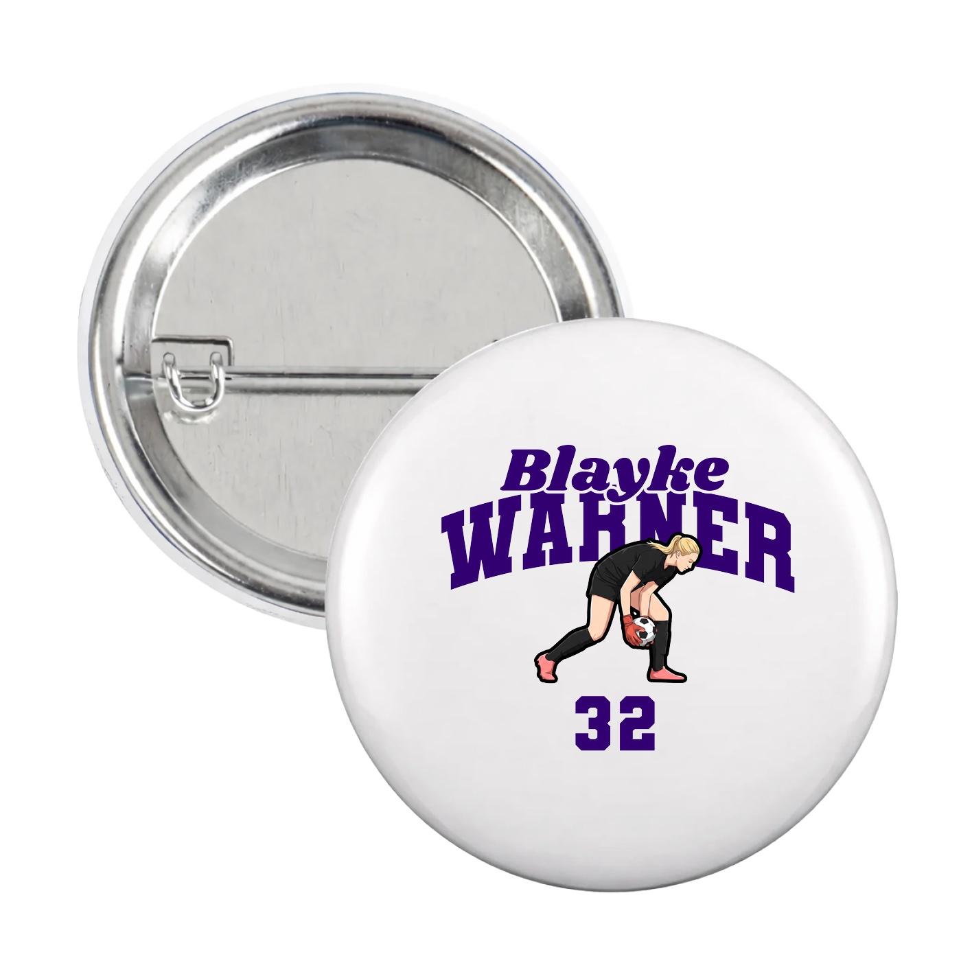 Game Day Button — Signature Arch in White