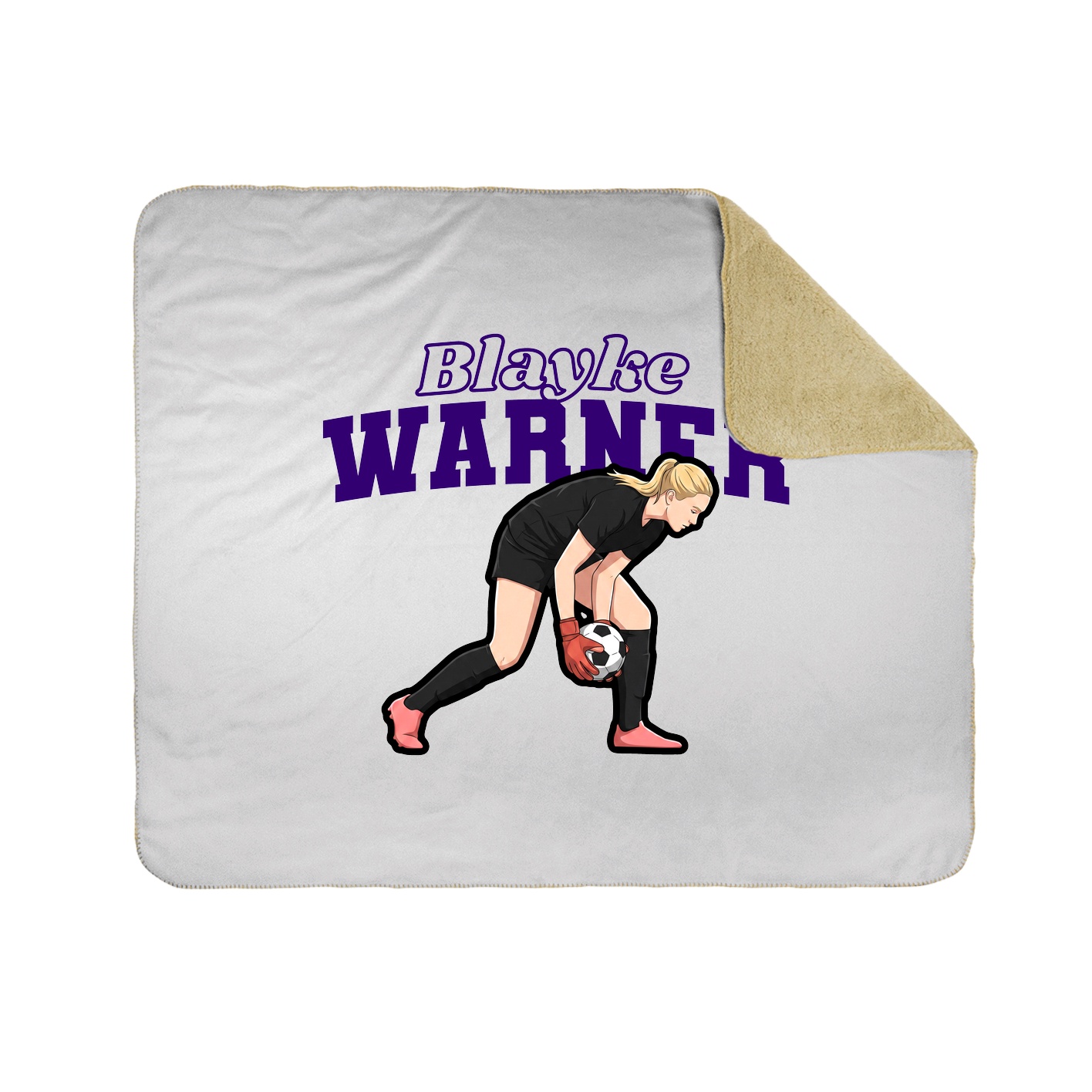 Throw Blanket — Name Arch in White