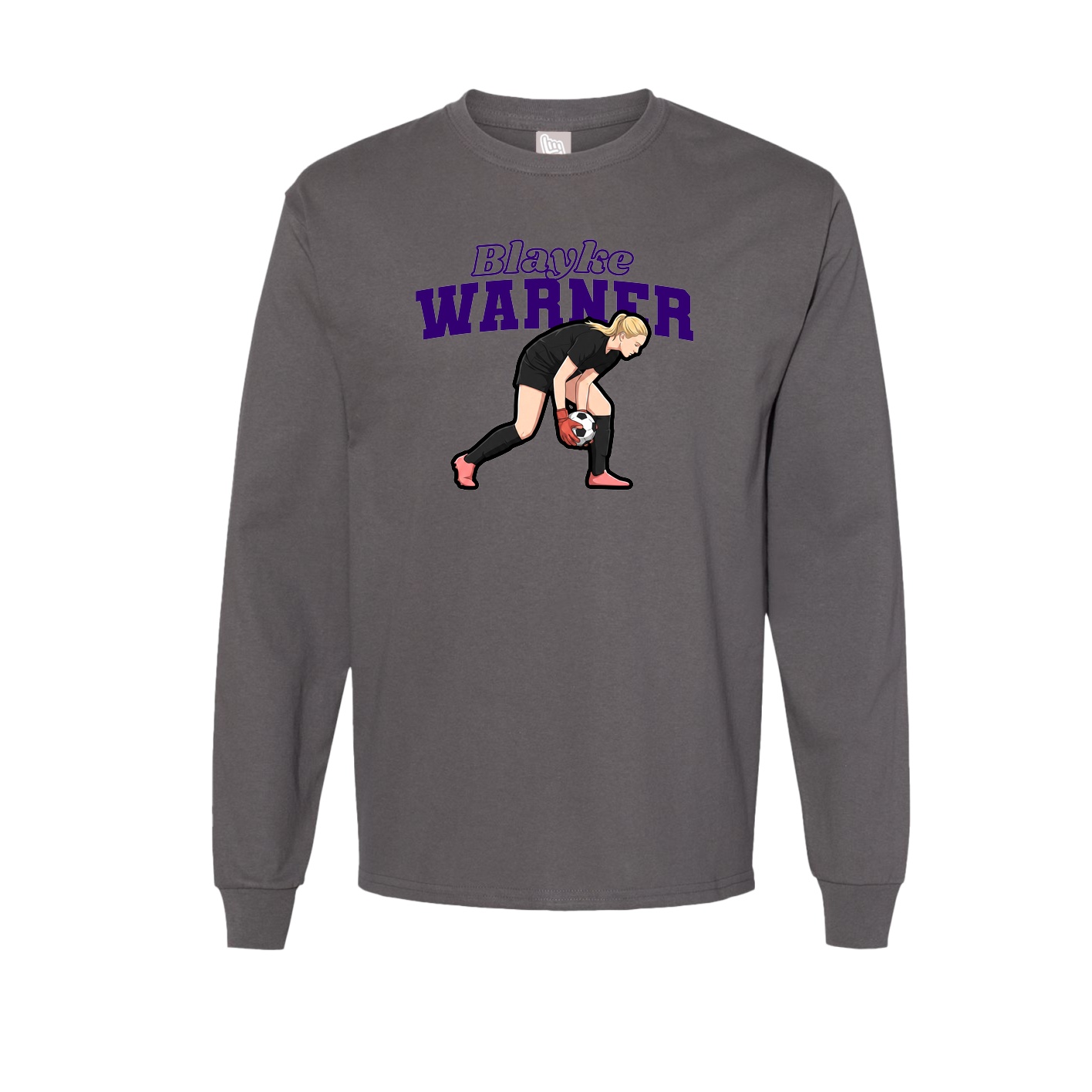 Long Sleeve Tee — Name Arch in Grey