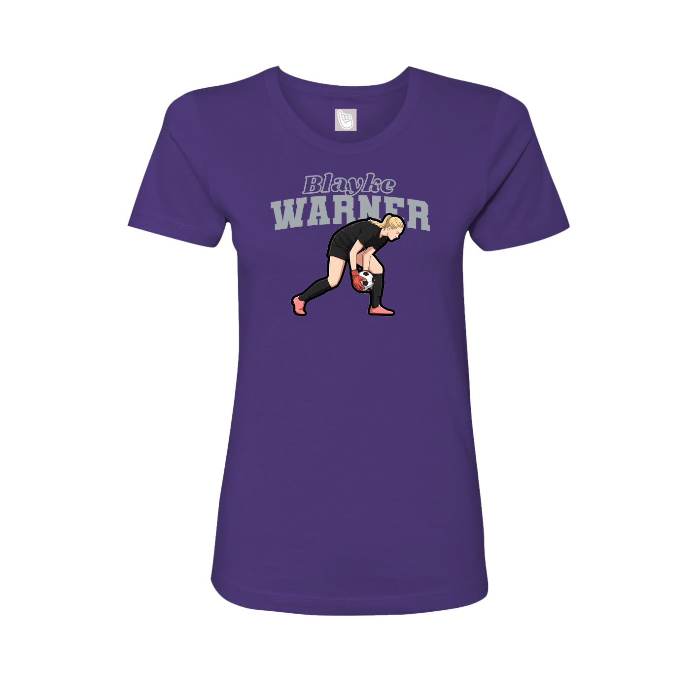Womens Tee — Name Arch in Purple