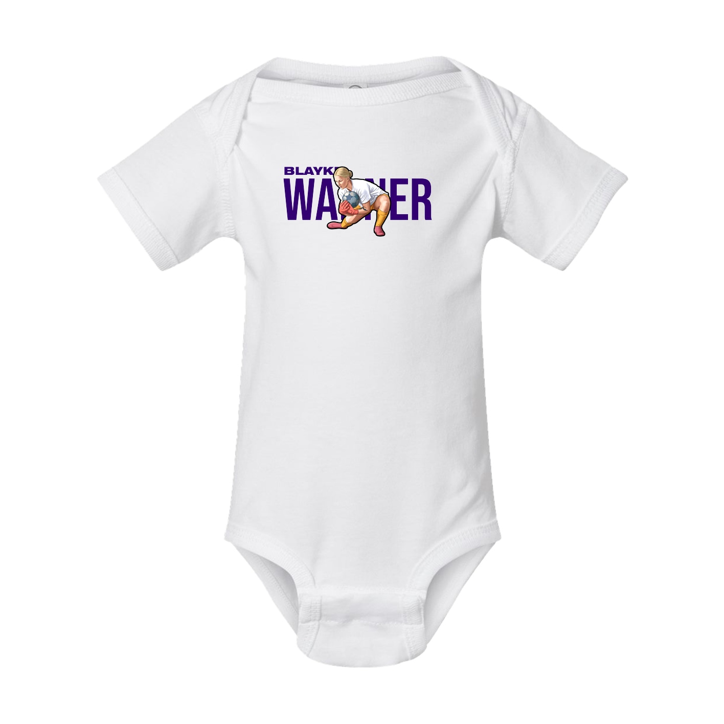 Baby Onesie — Player Name in White