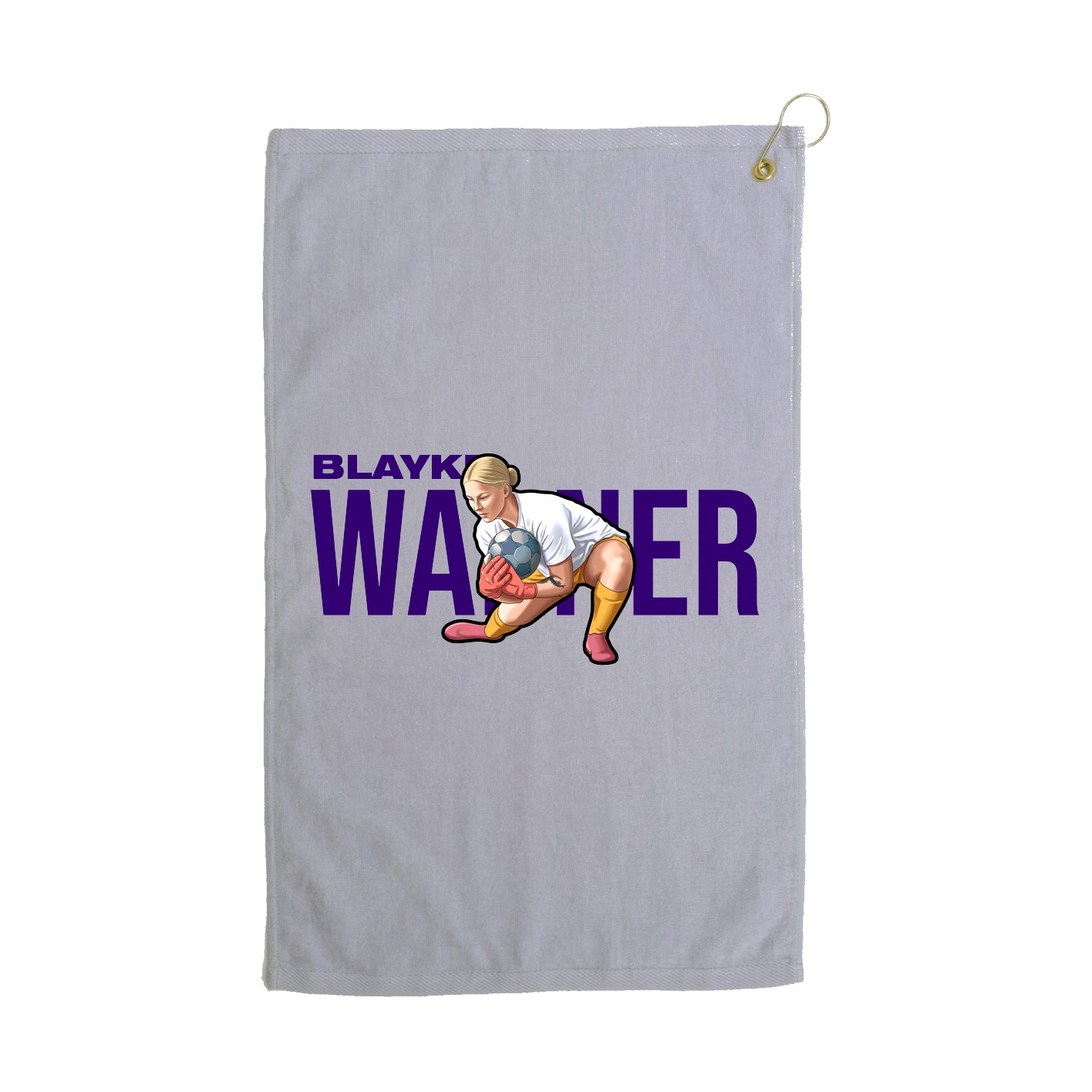 Golf Towel — Player Name in Grey