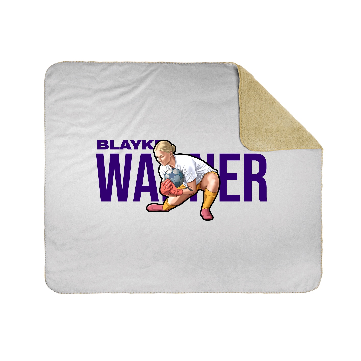 Throw Blanket — Player Name in White