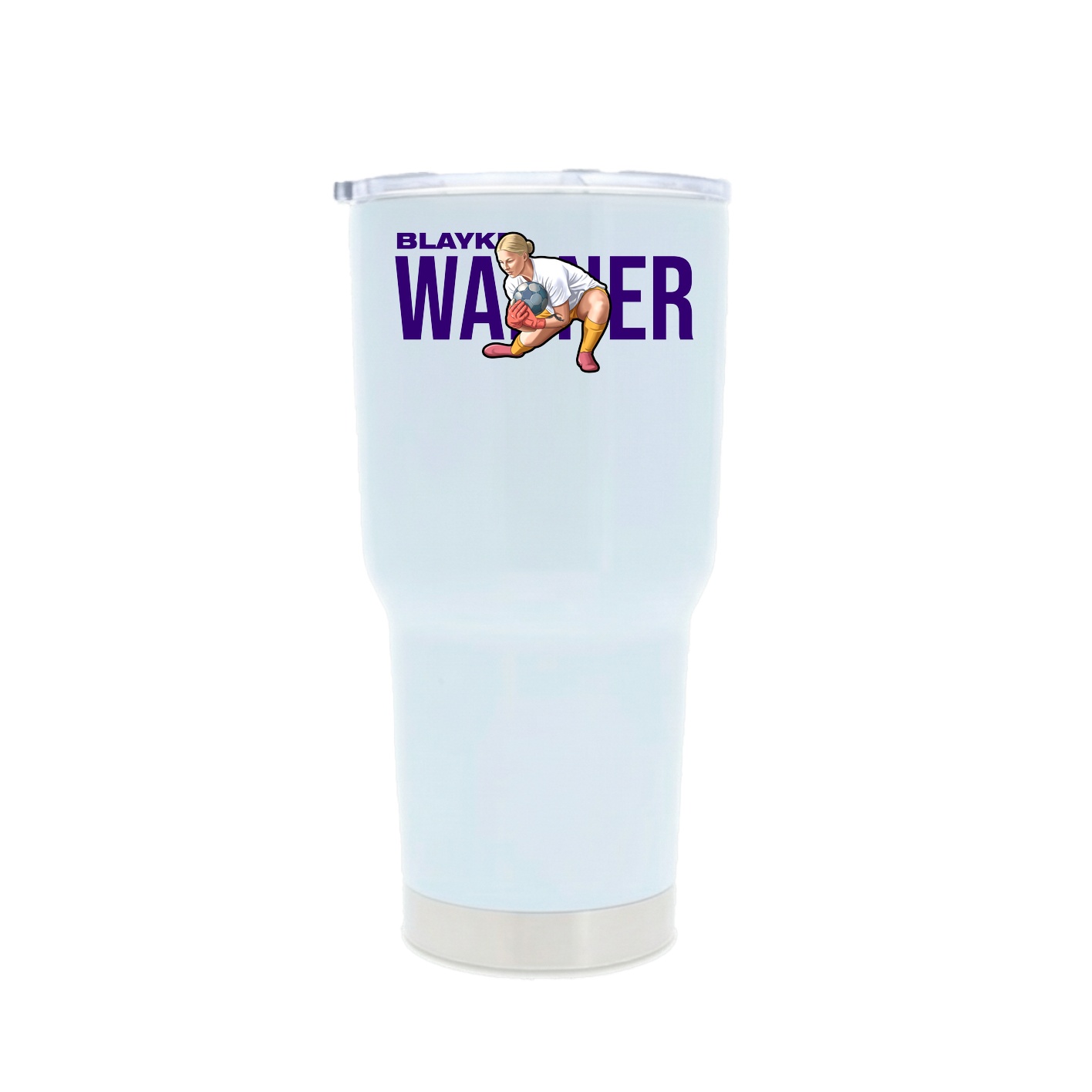 30oz Stainless Steel Tumbler — Player Name in White