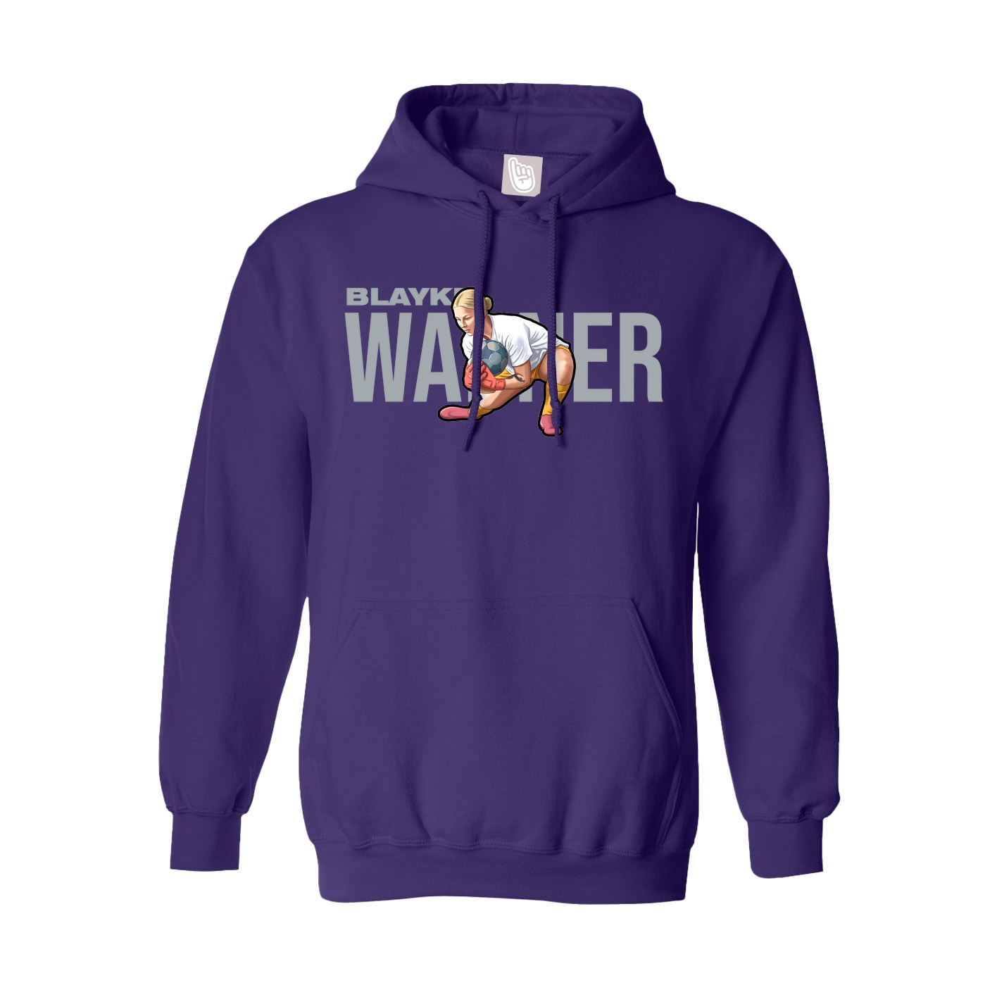 Youth Hoodie — Player Name in Purple