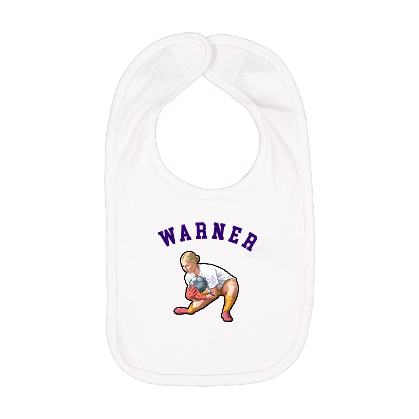 Infant Bib — Shirsey Arch in White