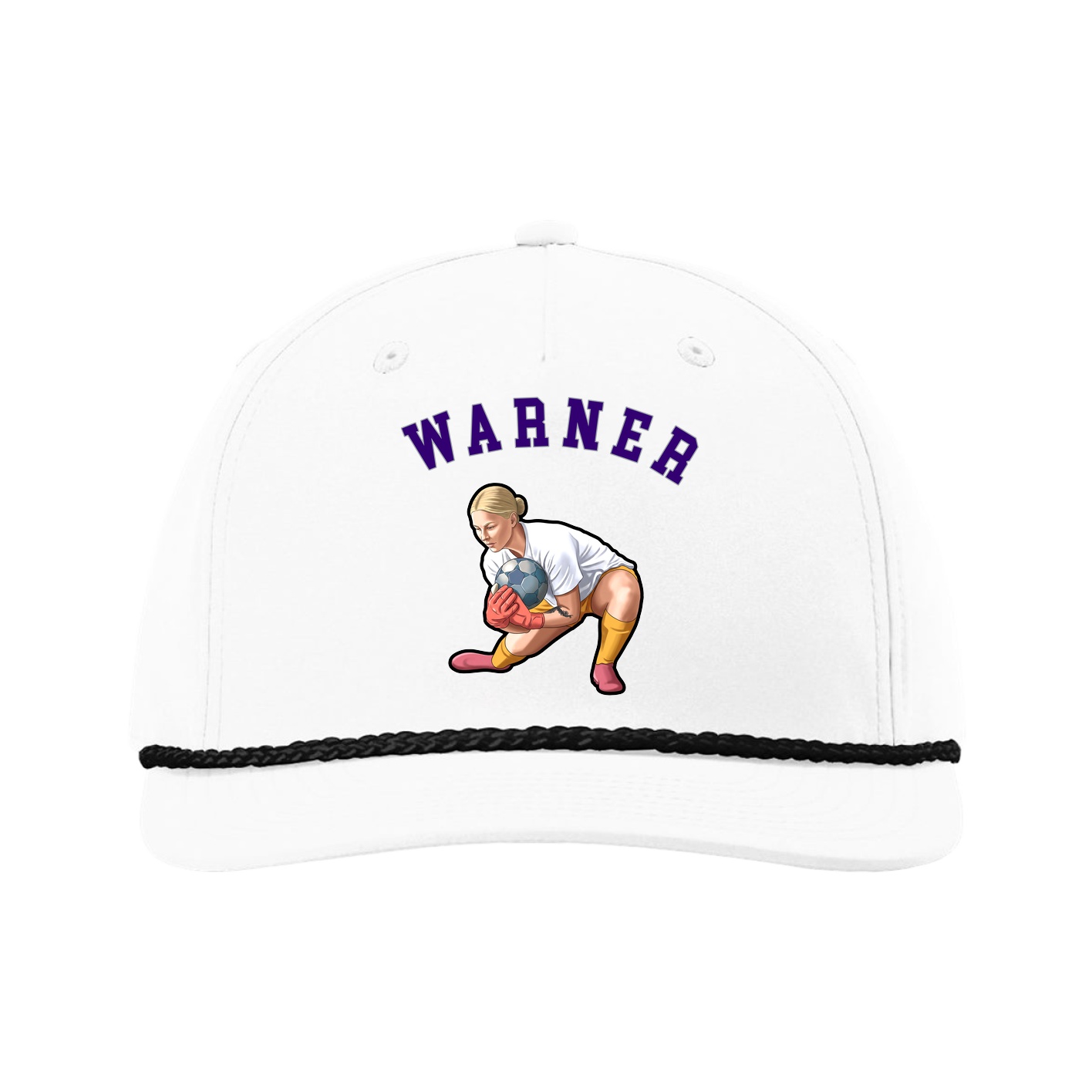 Five-Panel Classic Rope Cap — Shirsey Arch in White