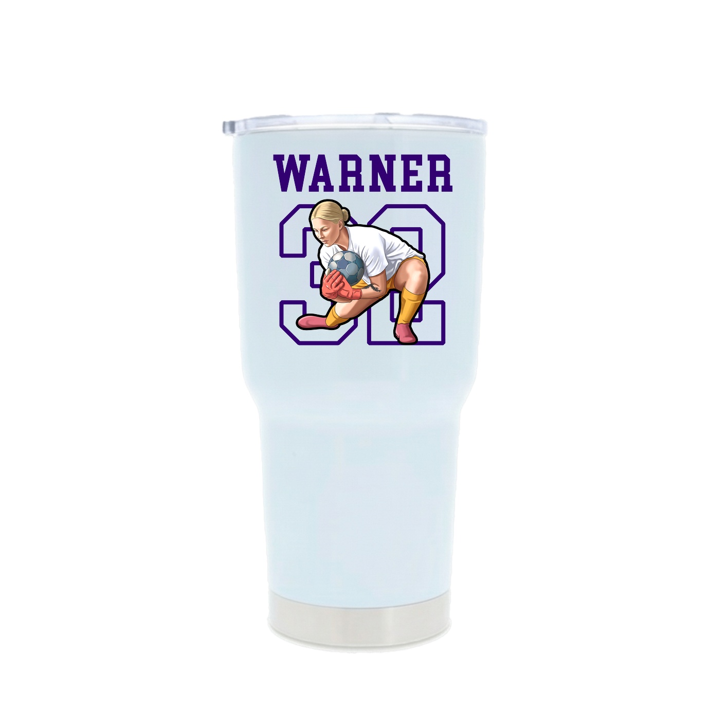 30oz Stainless Steel Tumbler — Shirsey in White