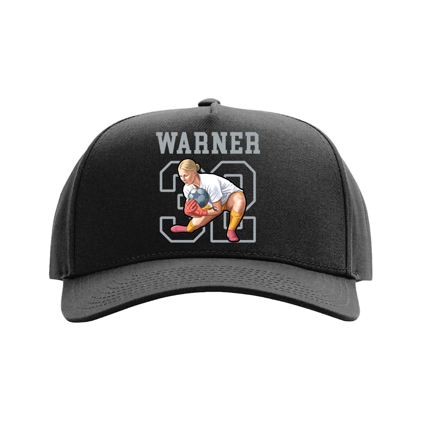 Full Fabric Five-Panel Champ Cap — Shirsey in Black