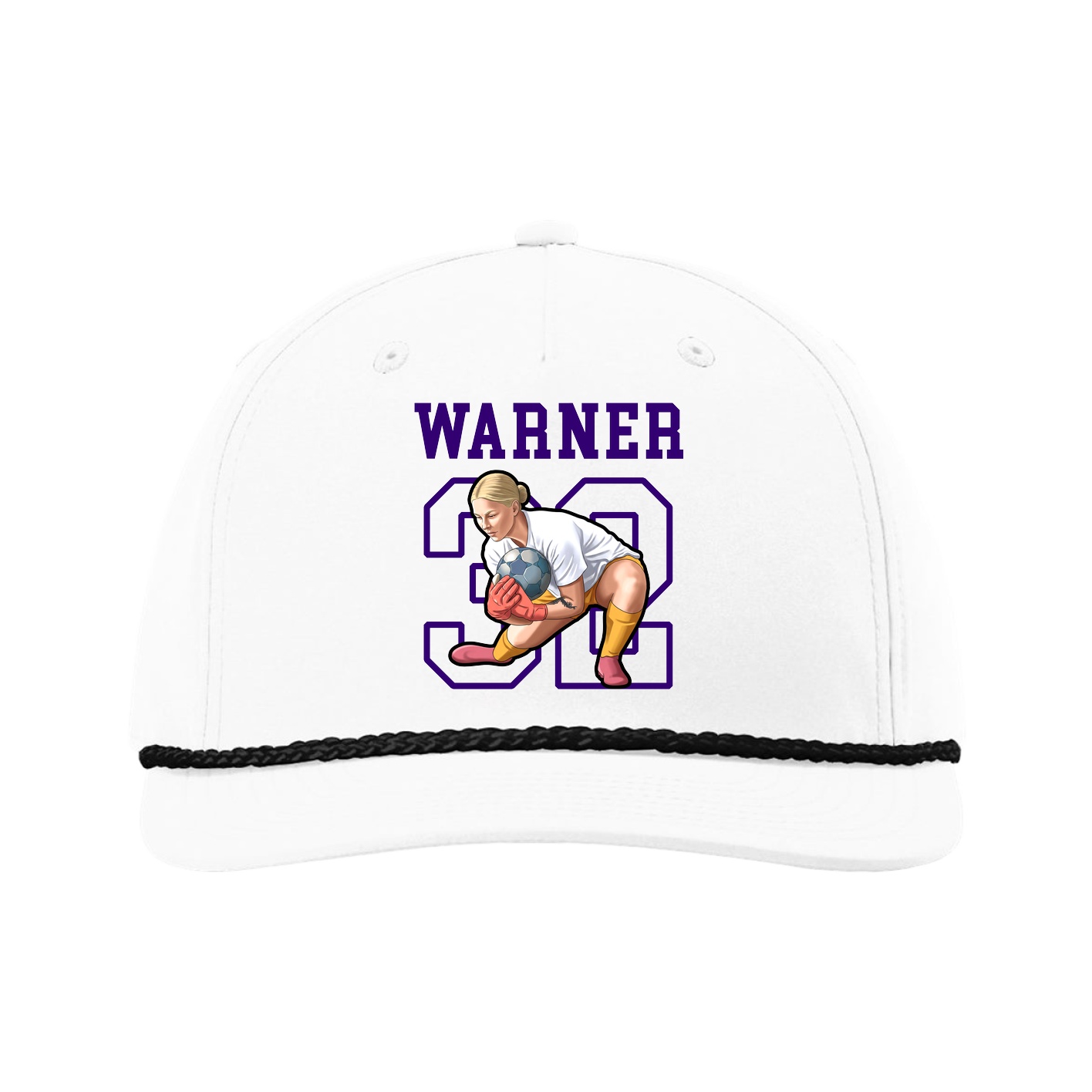 Five-Panel Classic Rope Cap — Shirsey in White