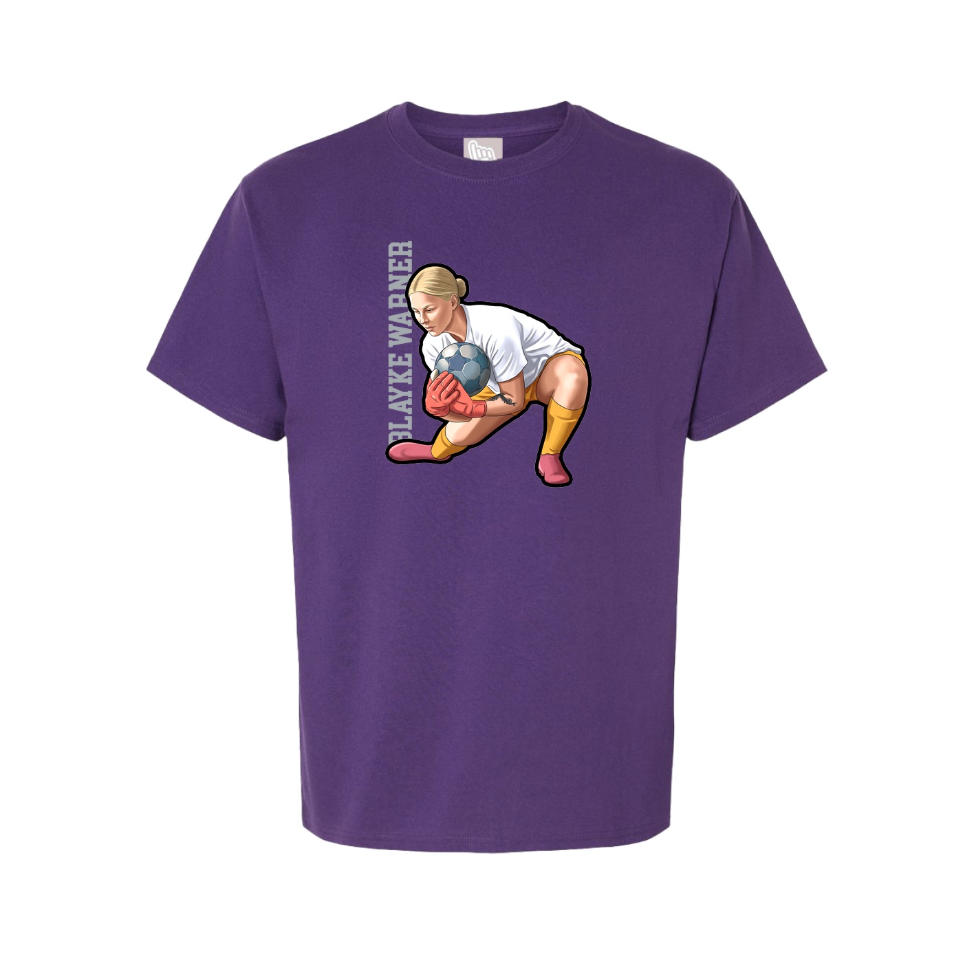 Tee — Name Vertical in Purple