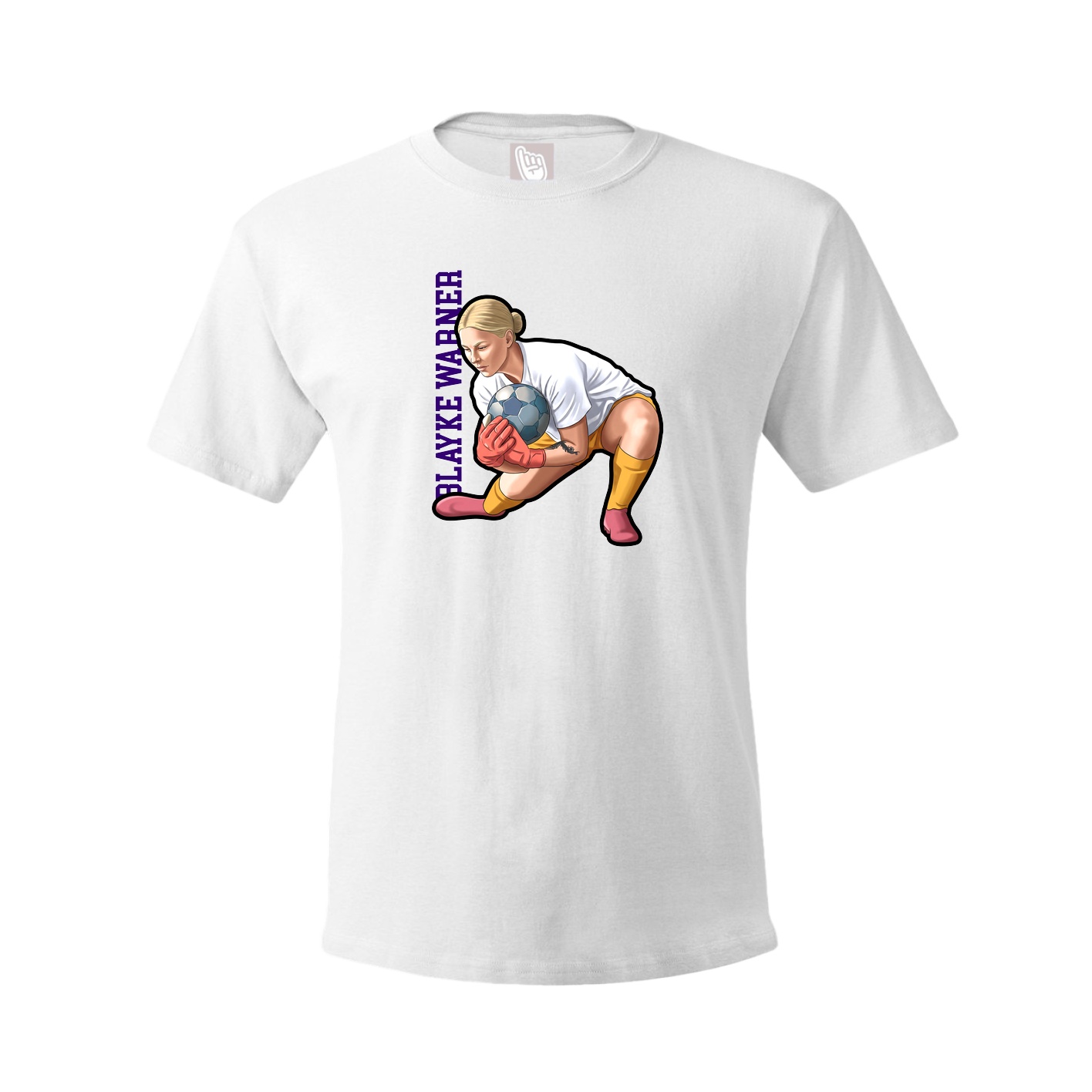 Tee — Name Vertical in White