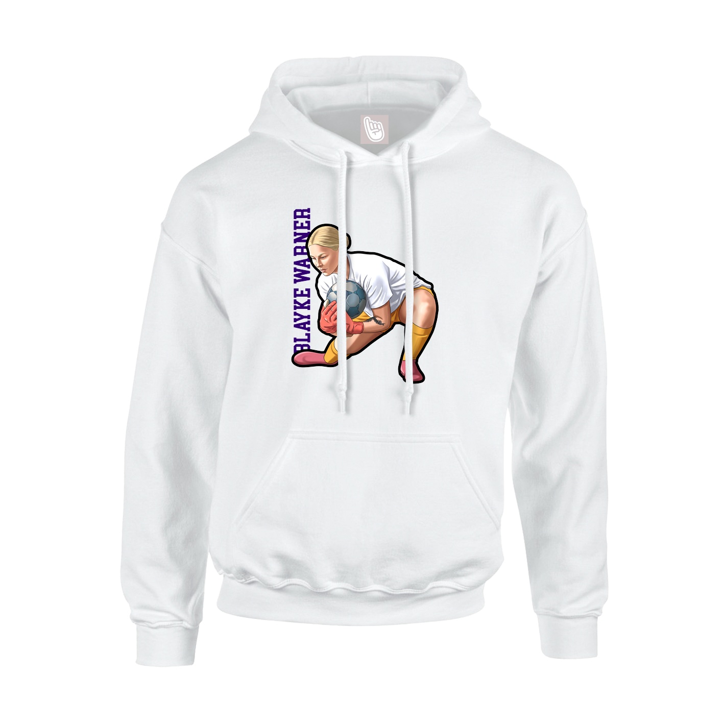 Hoodie — Name Vertical in White
