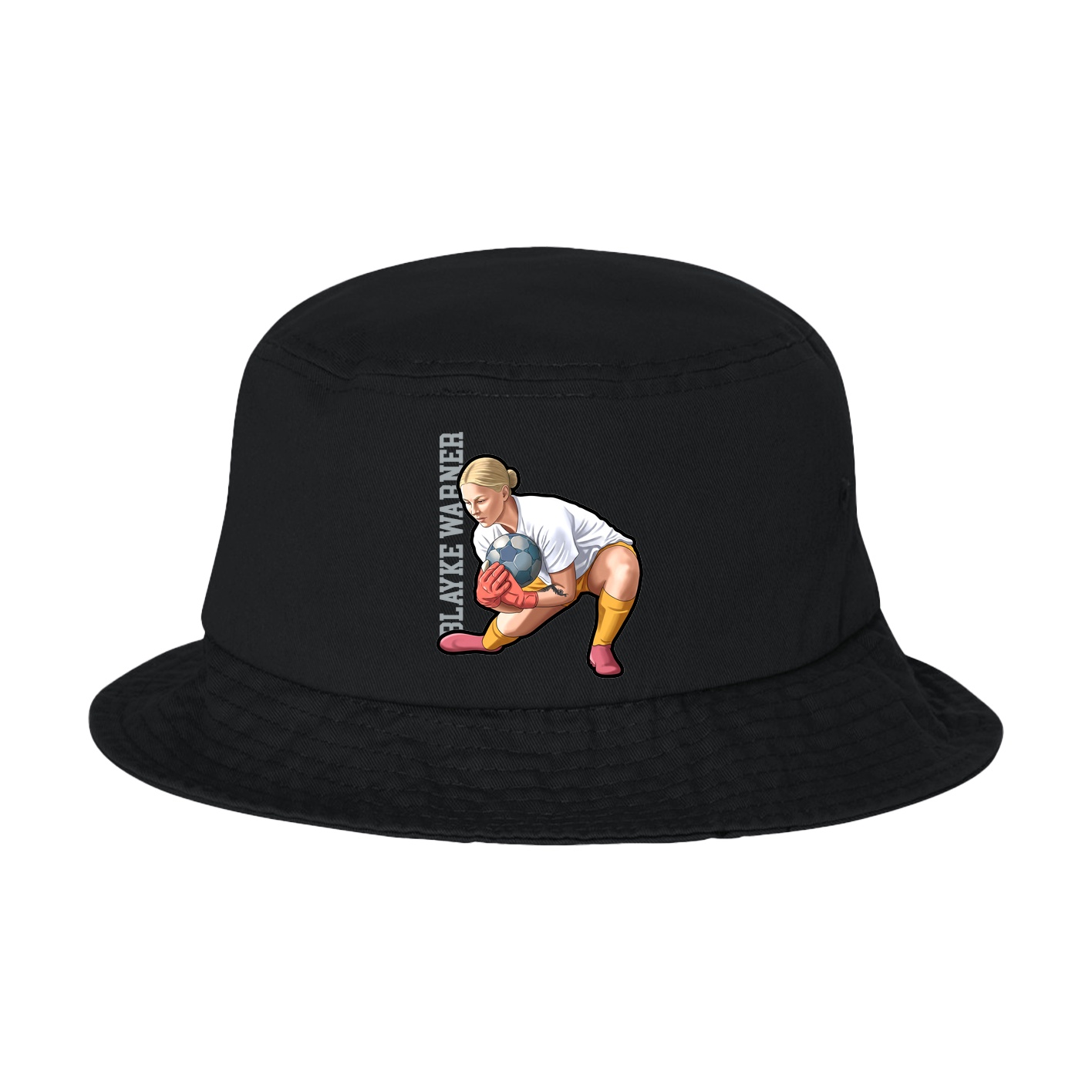 Bucket Cap — Name Vertical in Black