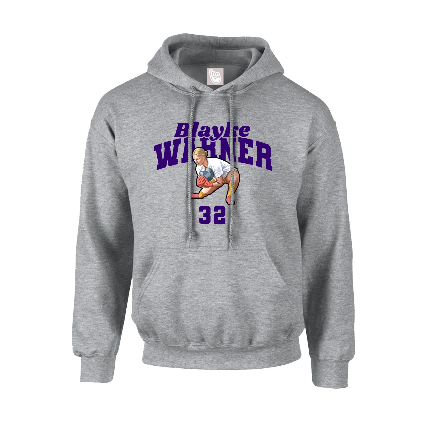 Youth Hoodie — Signature Arch in Grey