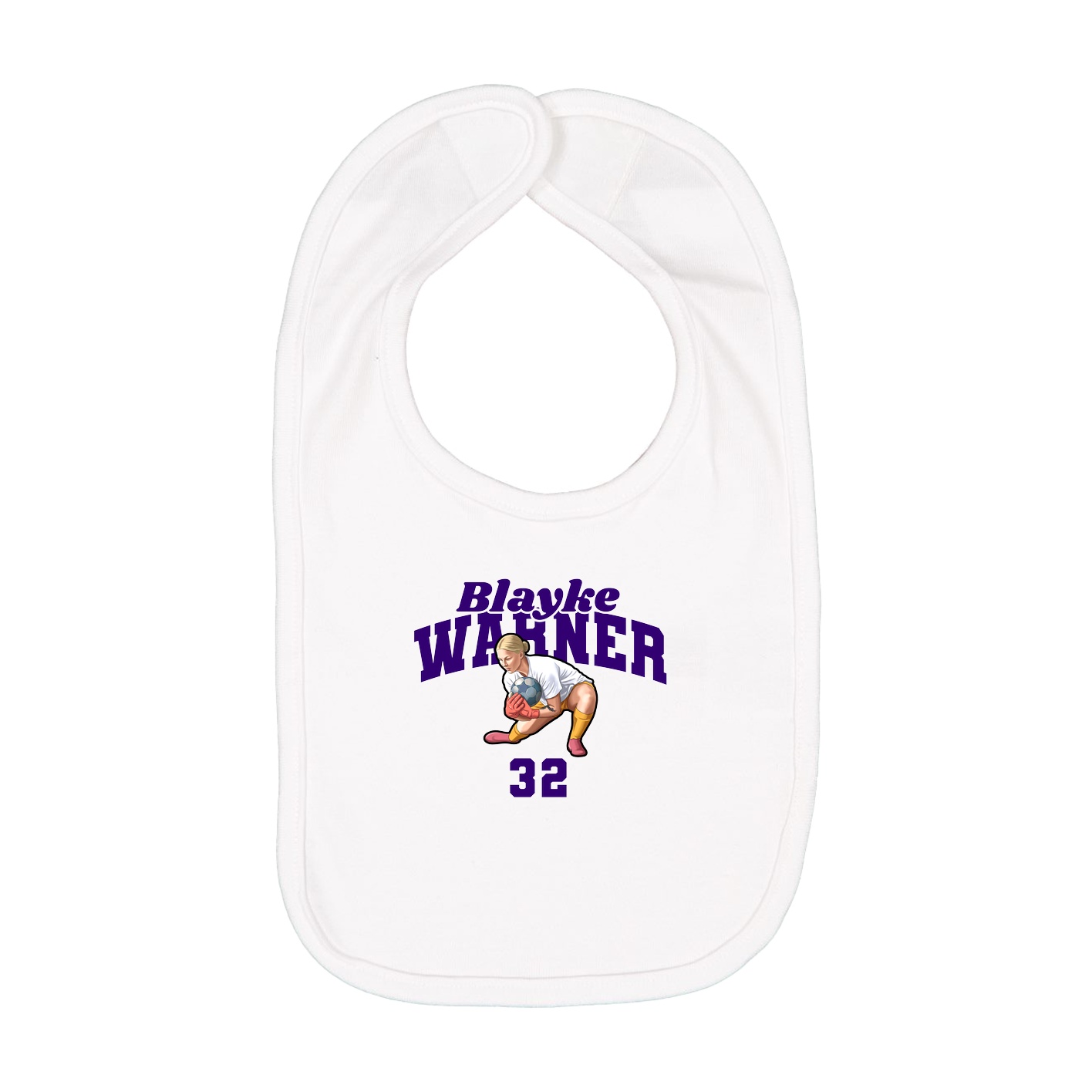 Infant Bib — Signature Arch in White