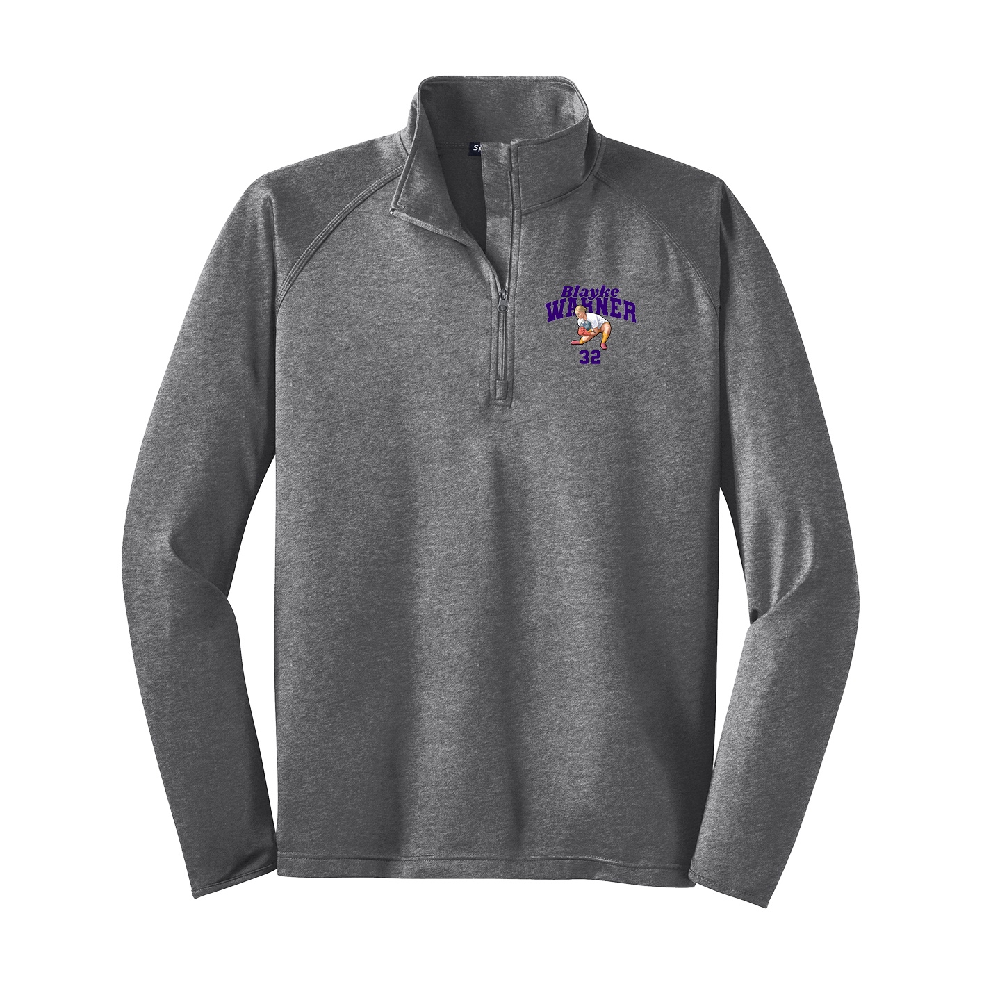 Q-Zip Pullover — Signature Arch in Grey
