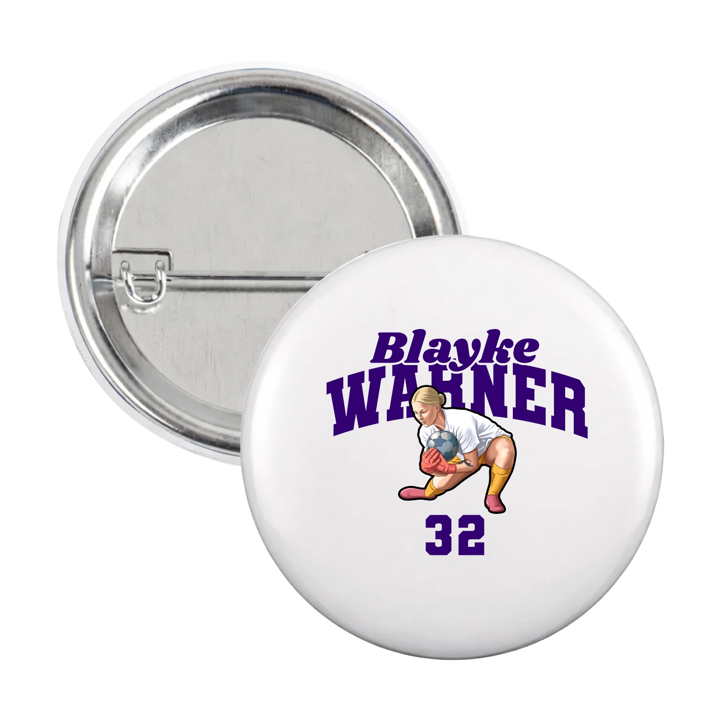 Game Day Button — Signature Arch in White