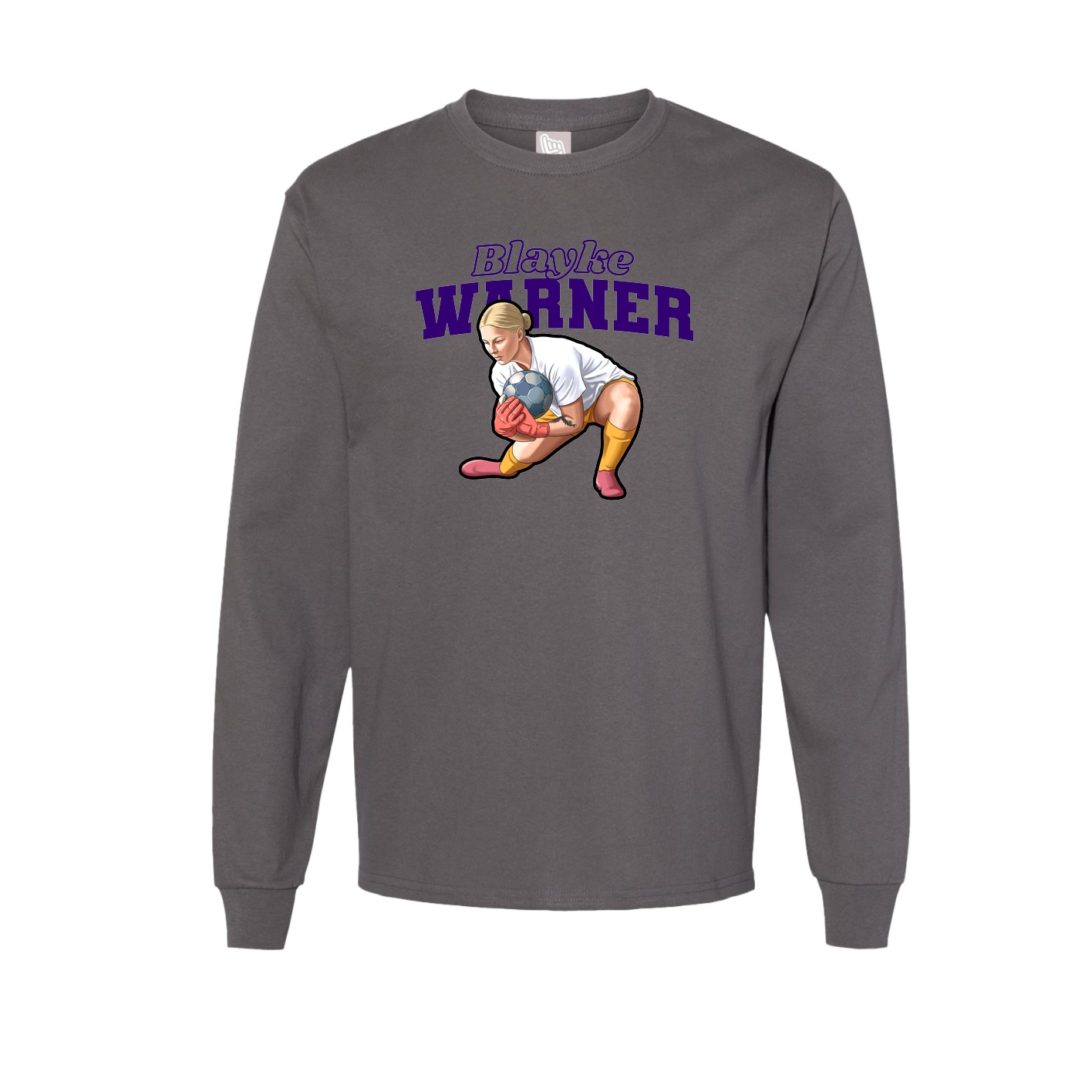Long Sleeve Tee — Name Arch in Grey