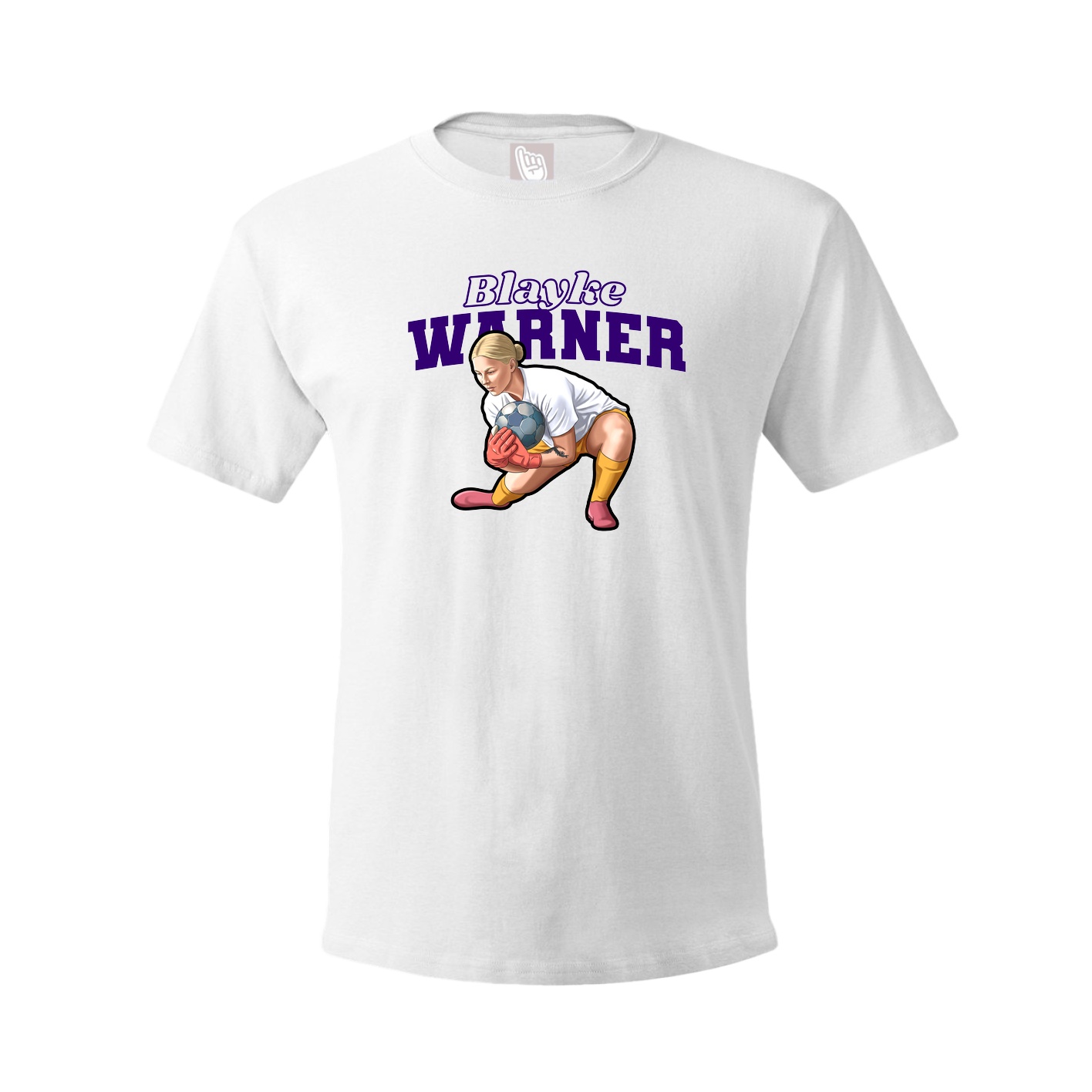 Youth Tee — Name Arch in White