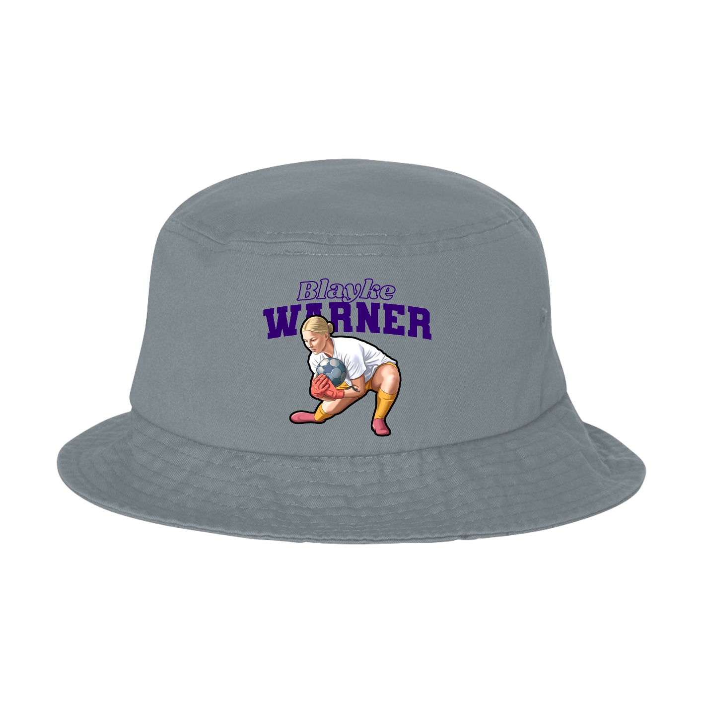 Bucket Cap — Name Arch in Grey