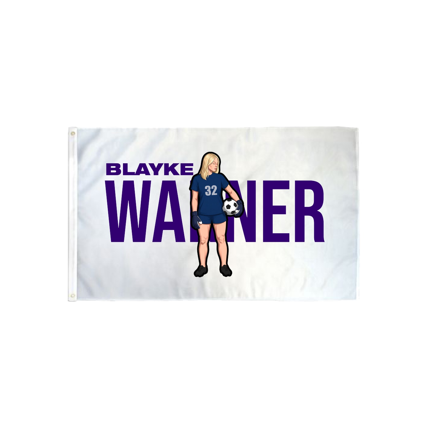3x5 Flag — Player Name in Classic