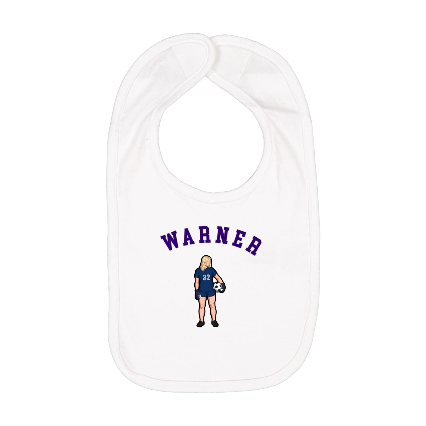 Infant Bib — Shirsey Arch in White