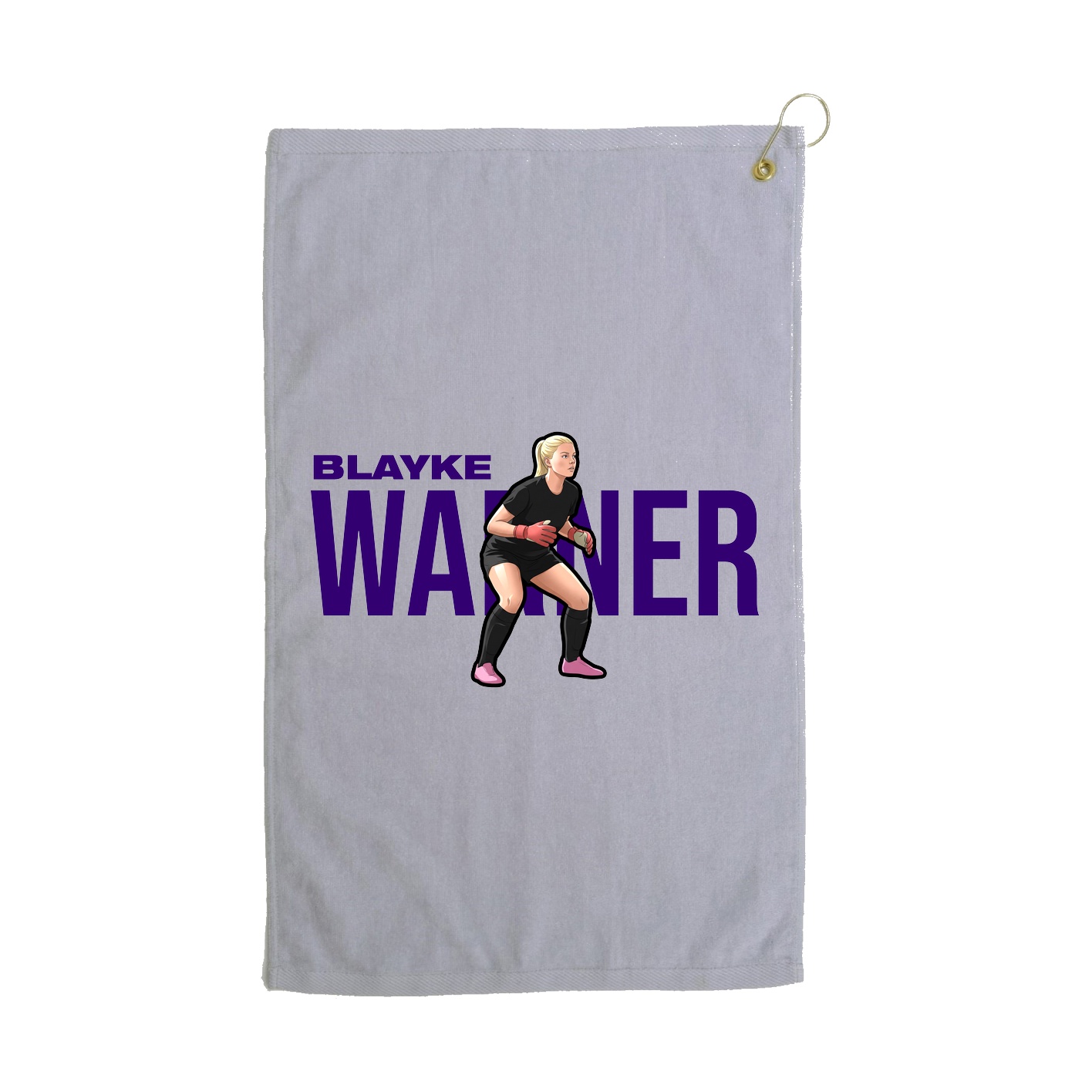 Golf Towel — Player Name in Grey