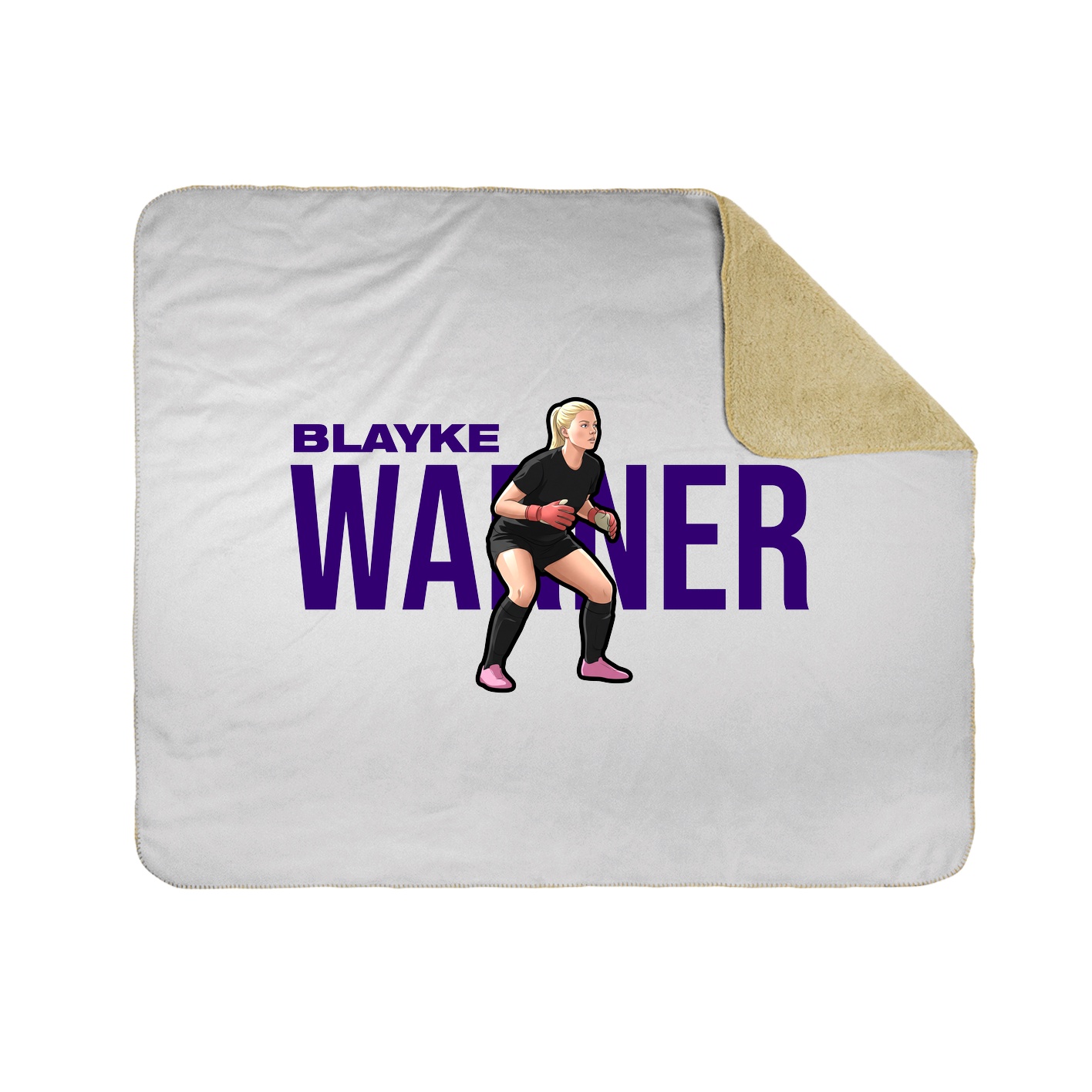 Throw Blanket — Player Name in White