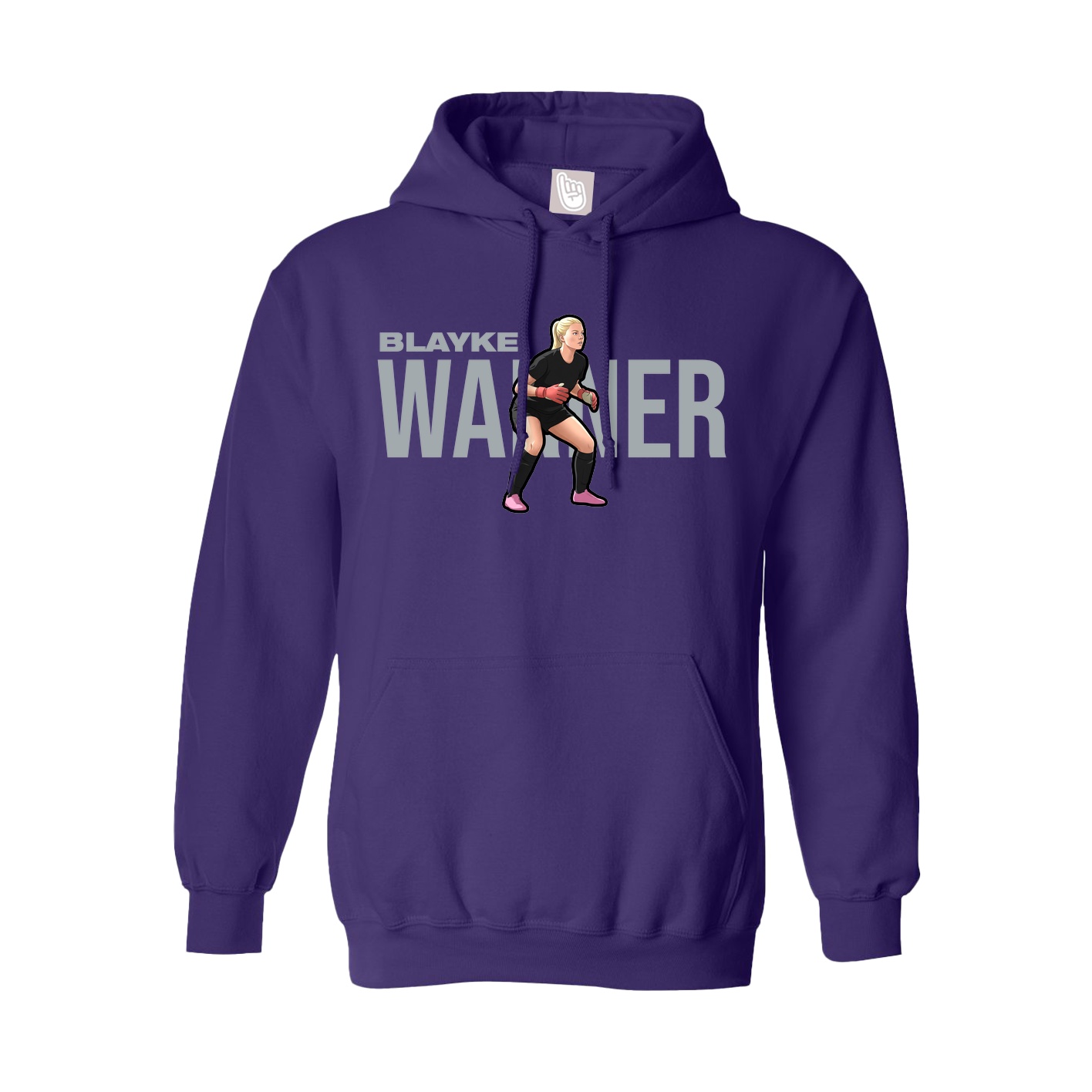 Youth Hoodie — Player Name in Purple