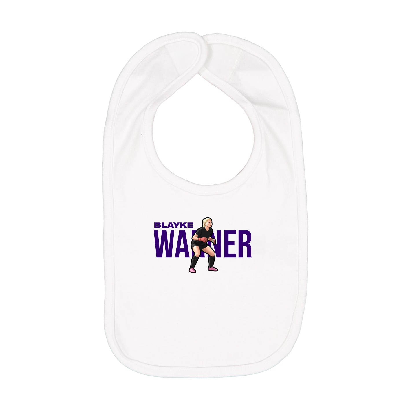 Infant Bib — Player Name in White