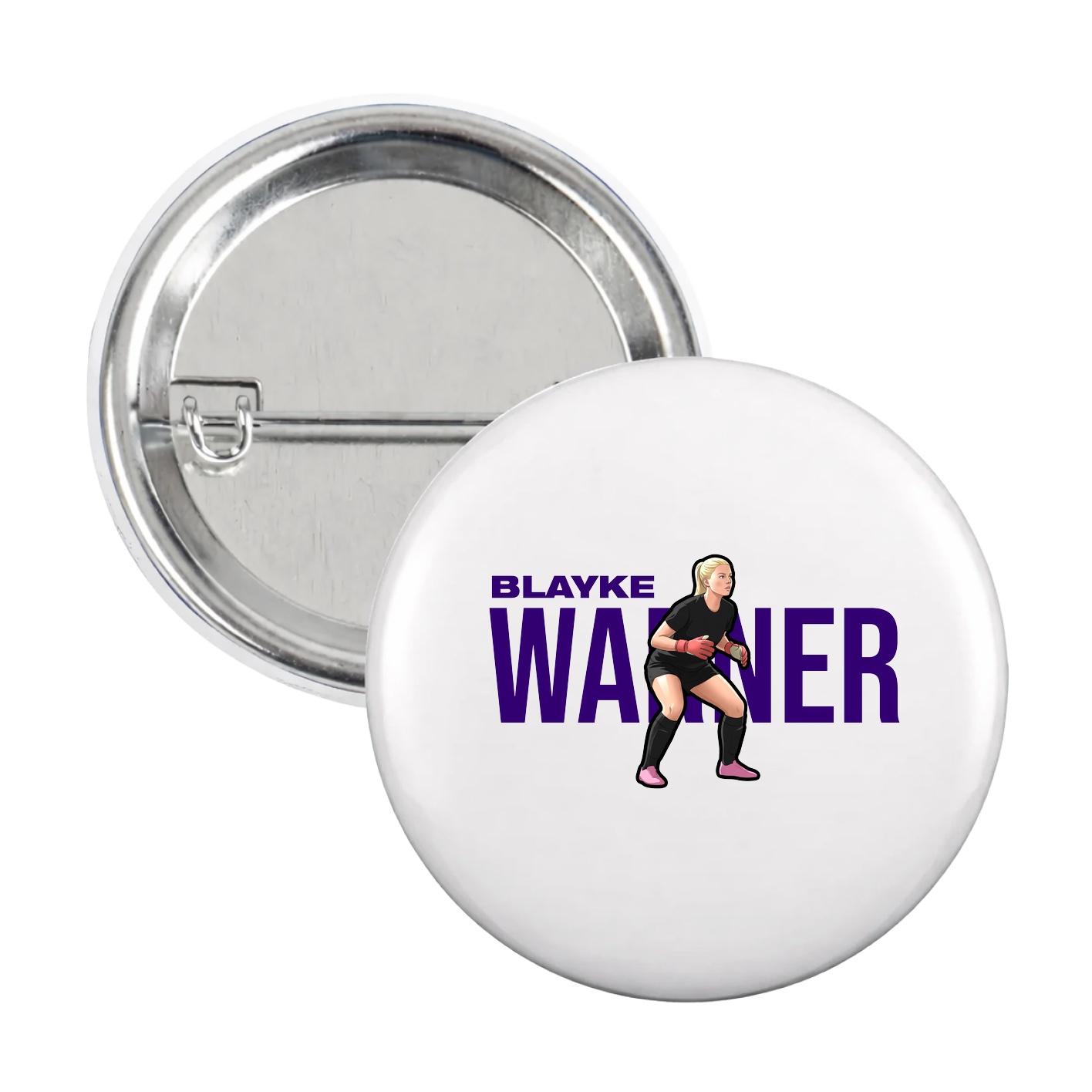 Game Day Button — Player Name in White