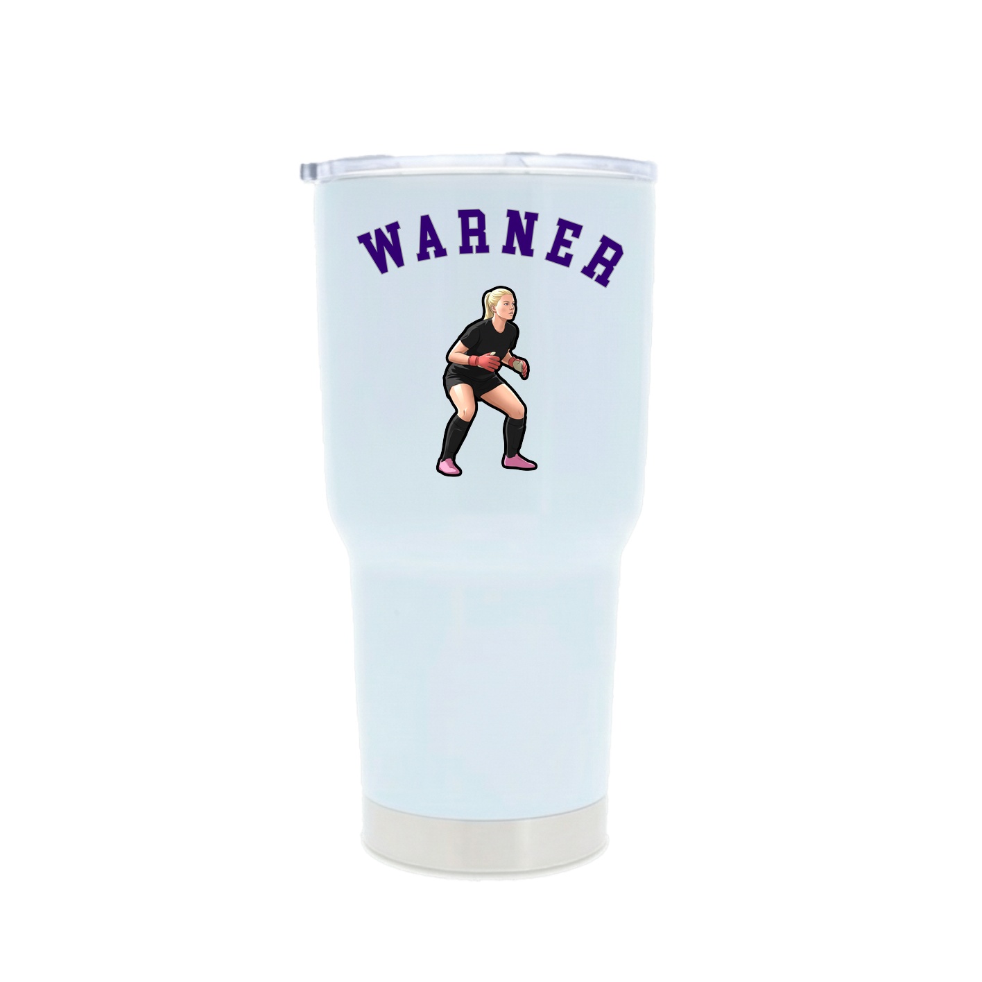 30oz Stainless Steel Tumbler — Shirsey Arch in White