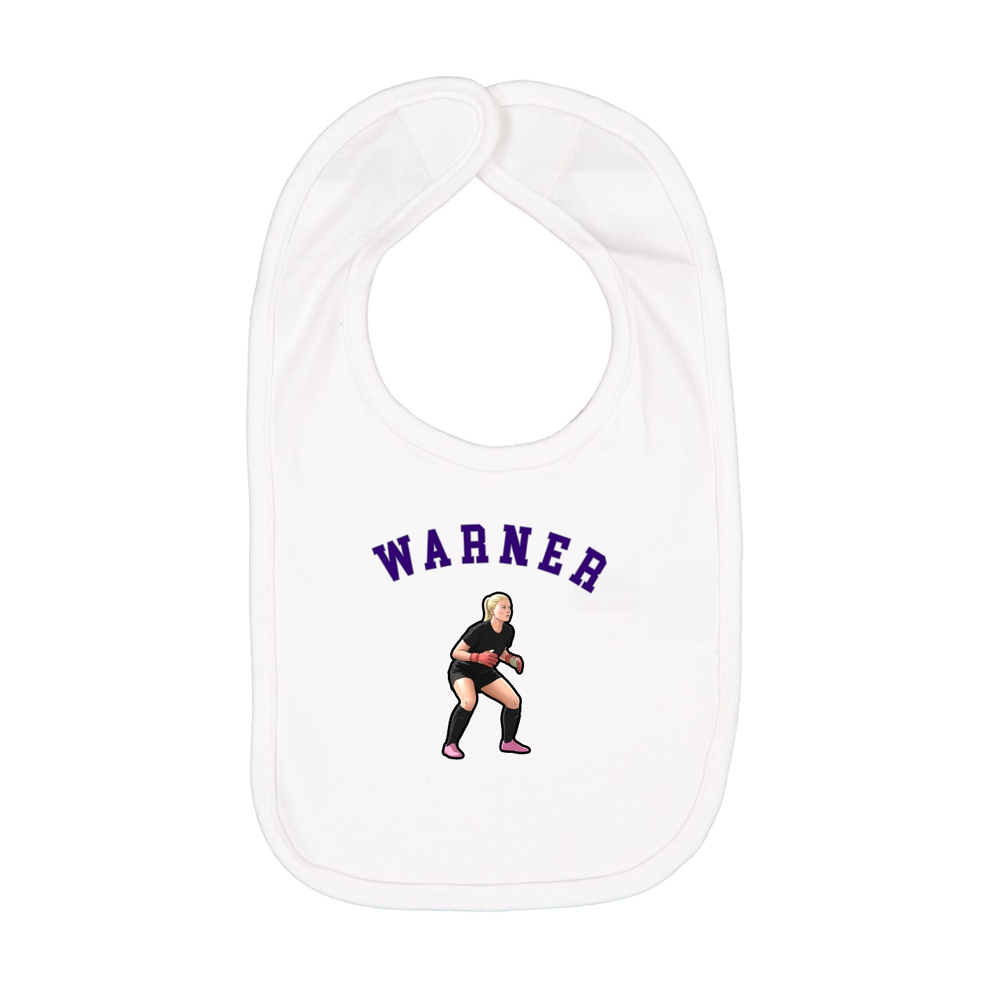 Infant Bib — Shirsey Arch in White