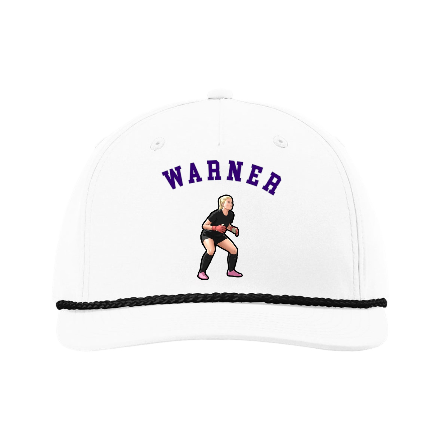 Five-Panel Classic Rope Cap — Shirsey Arch in White