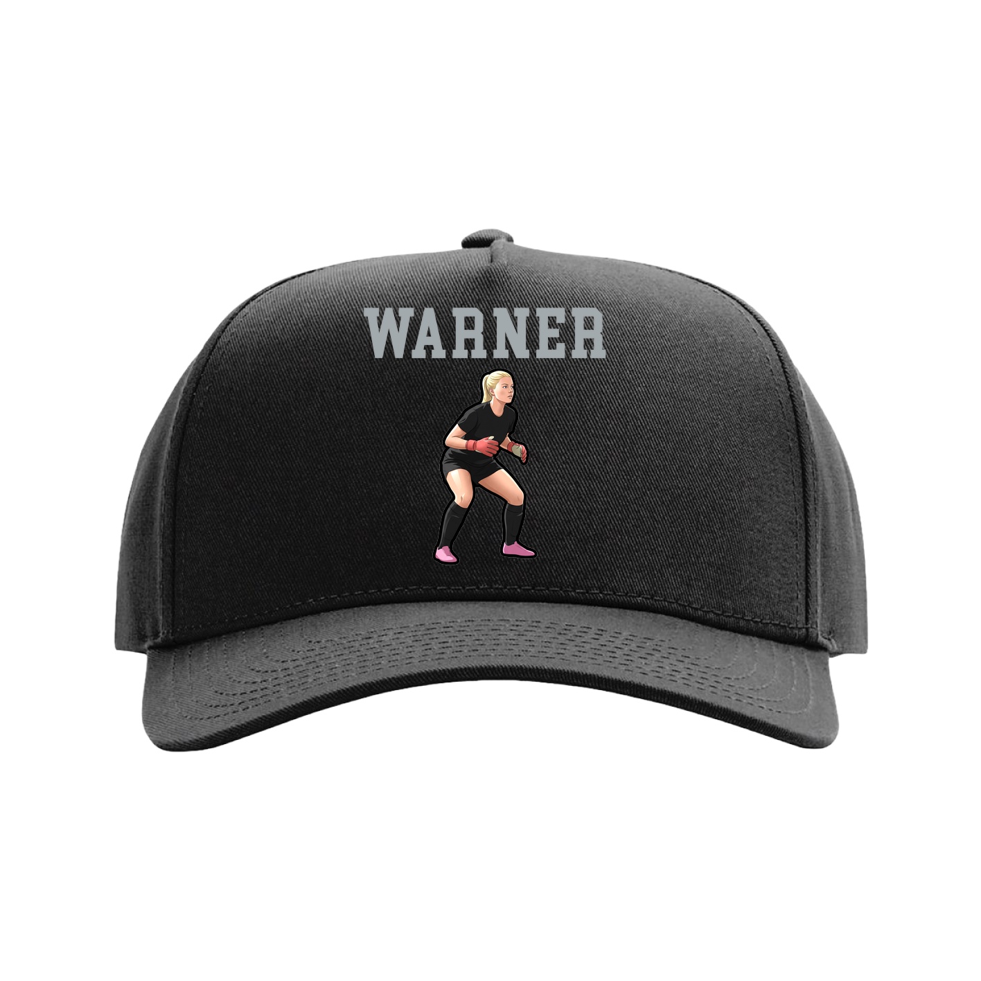 Full Fabric Five-Panel Champ Cap — Shirsey in Black