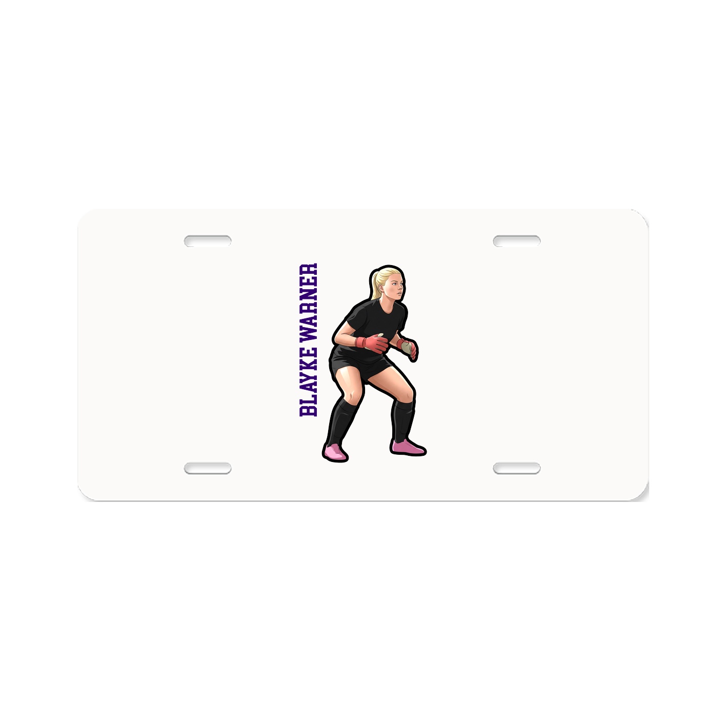 License Plate — Name Vertical in Classic