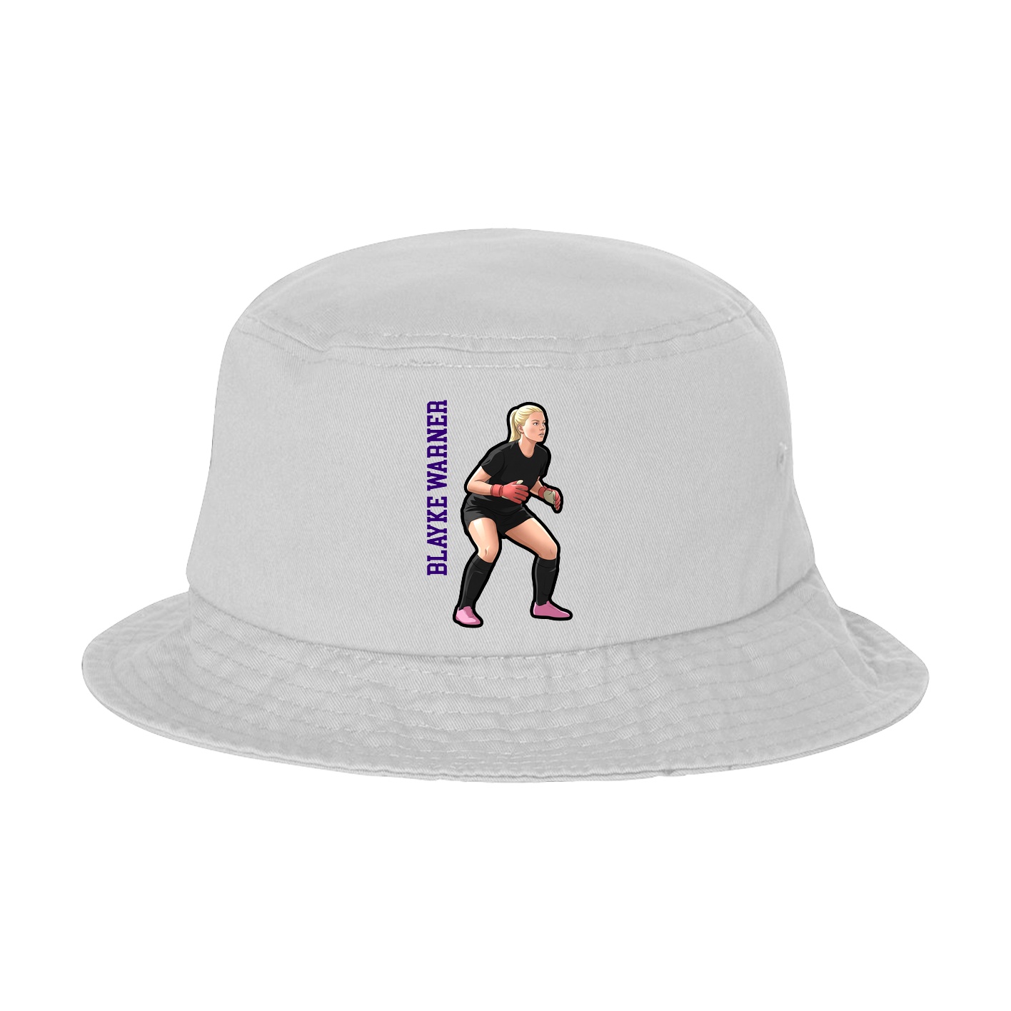 Bucket Cap — Name Vertical in White